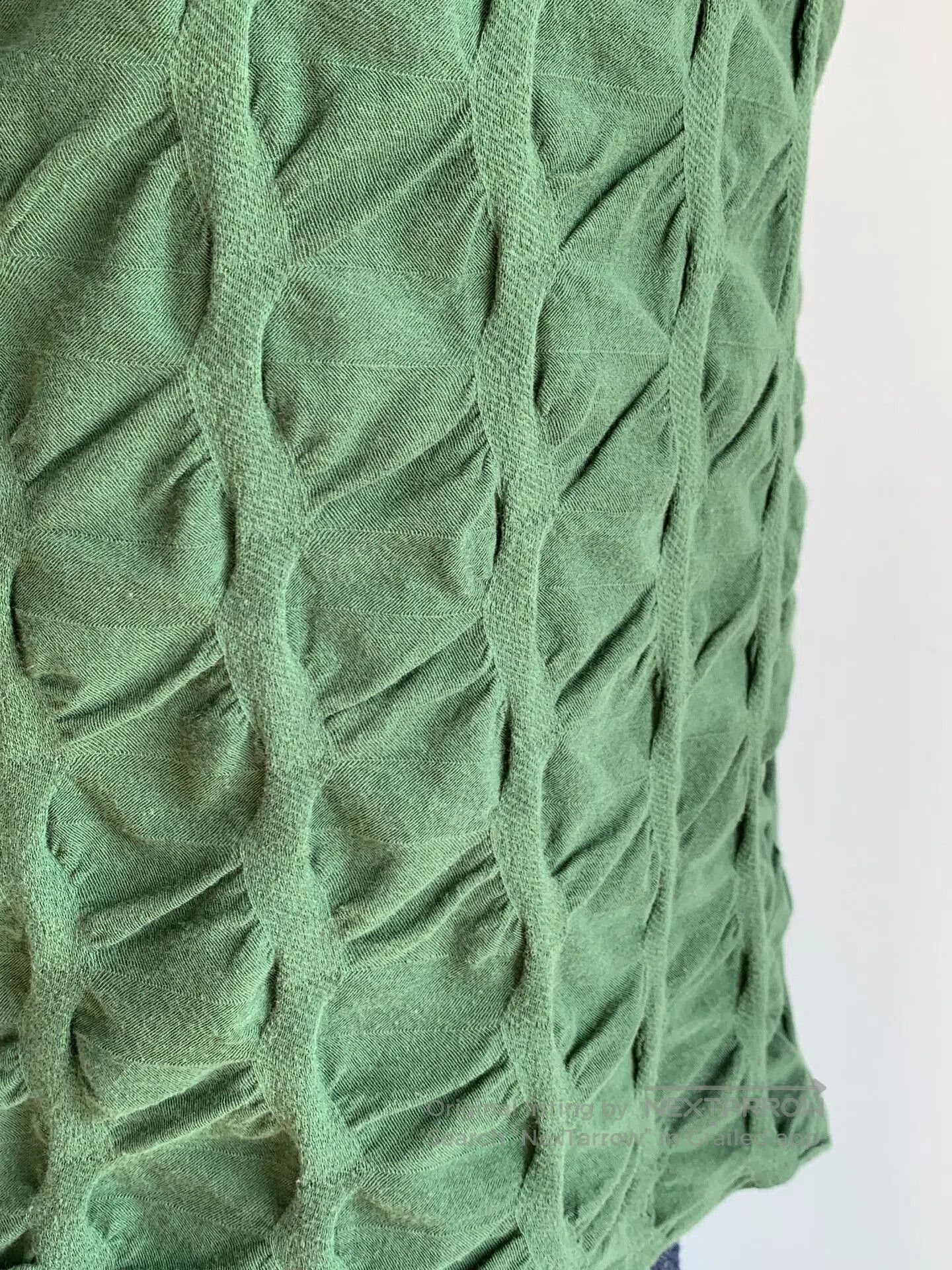 Issey Miyake Issey Miyake Green Top with Unique Texture. Size M / US 6-8 / IT 42-44 - 4 Thumbnail