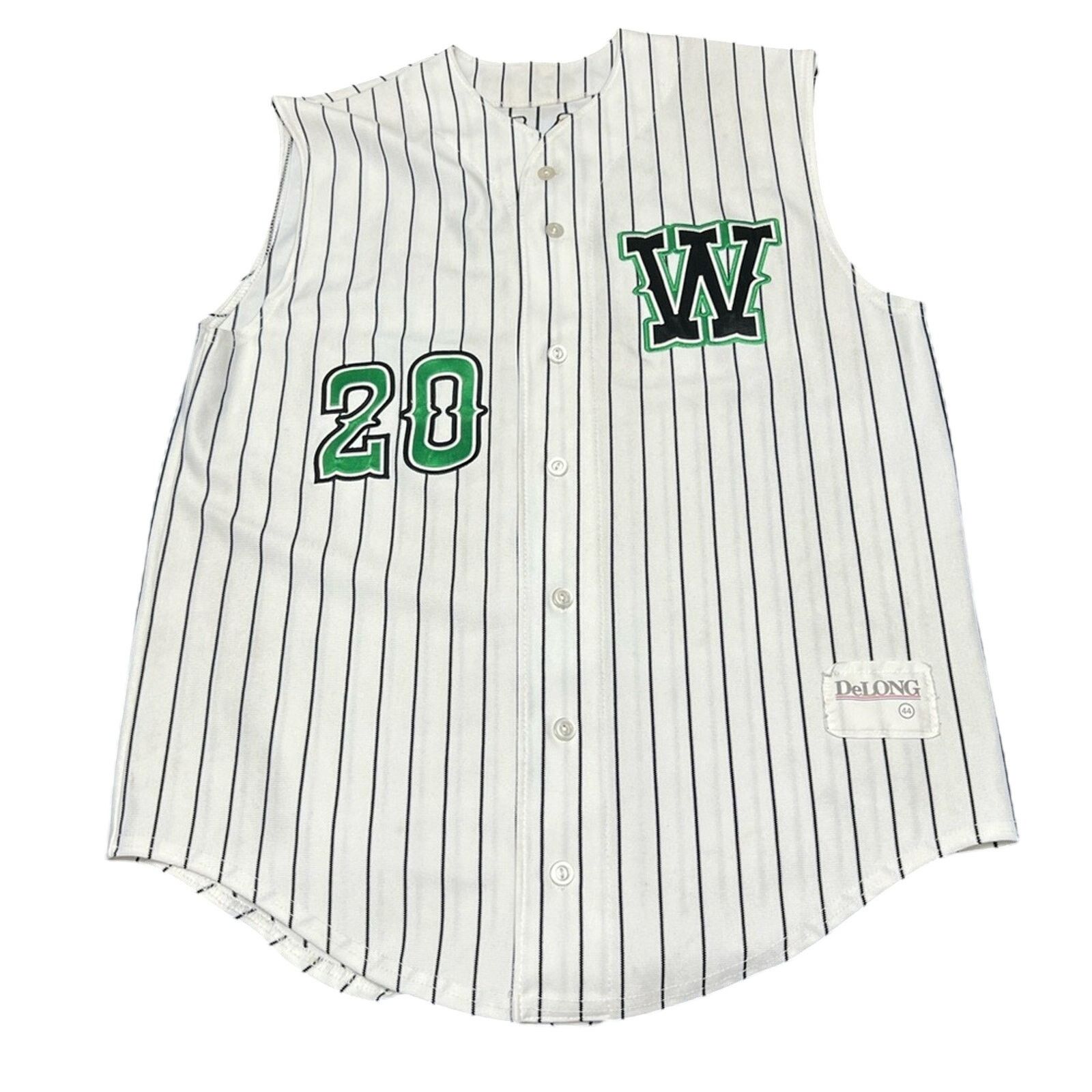 Delong Vintage Delong MiLB Game Used # 20 Minor Jersey Men 44 LARGE Size US L / EU 52-54 / 3 - 6 Thumbnail