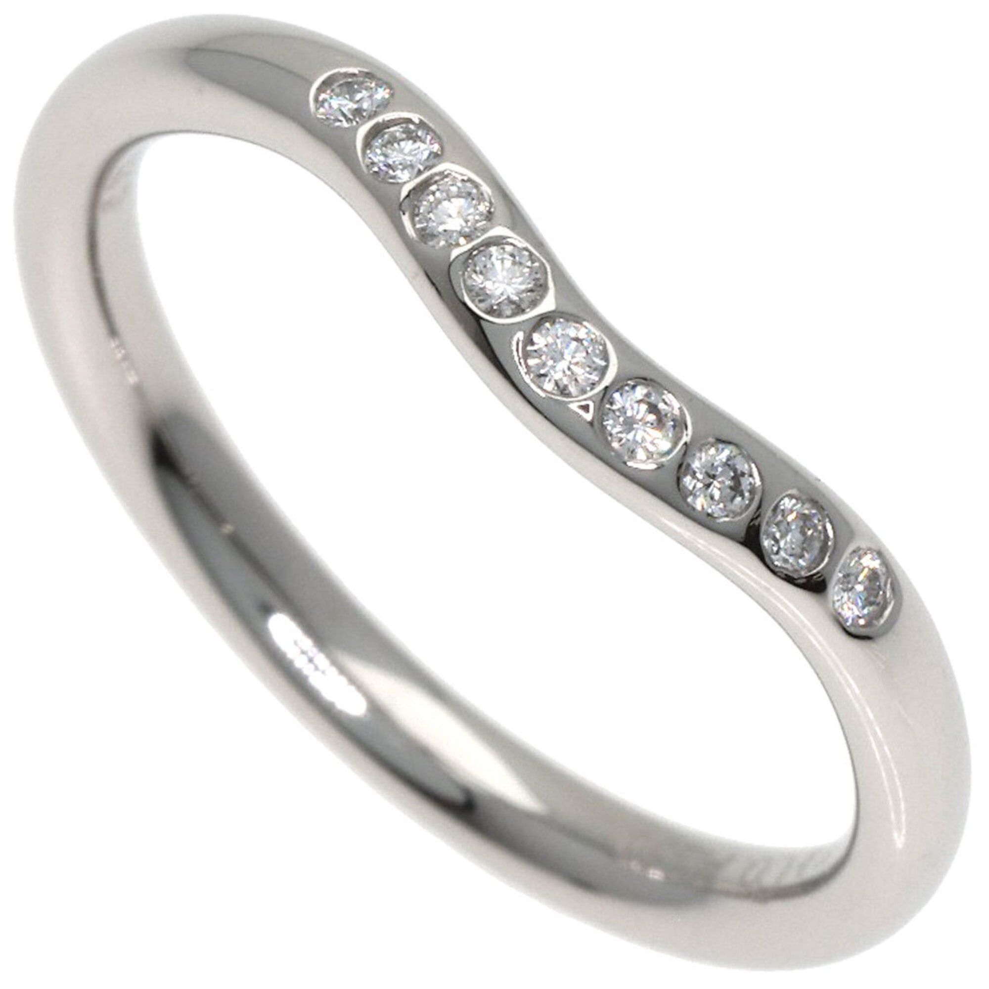 Tiffany & Co. Tiffany & Co. Curved Band Diamond Ring, Platinum PT950, Women's. Size ONE SIZE - 1 Thumbnail