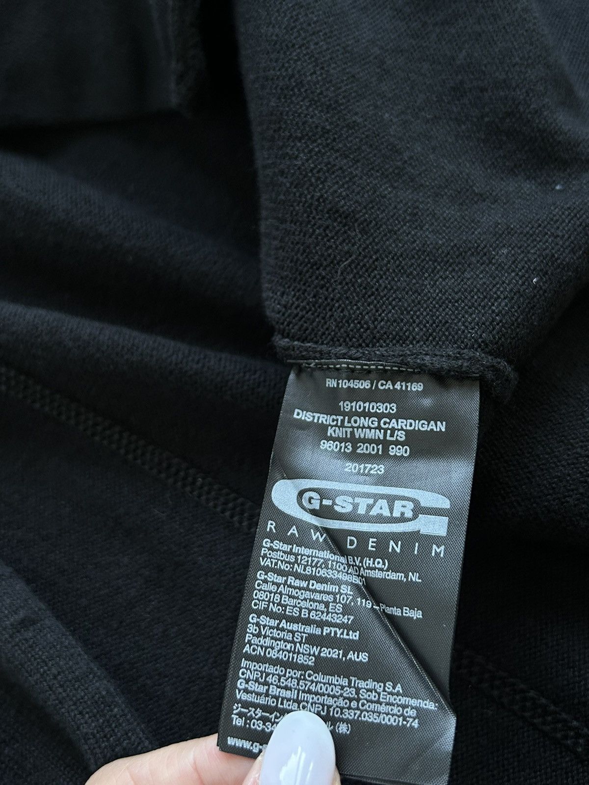 G-Star × Vintage G - Star RAW Knit Long Black Cardigan Jumper Size L / US 10 / IT 46 - 12 Thumbnail