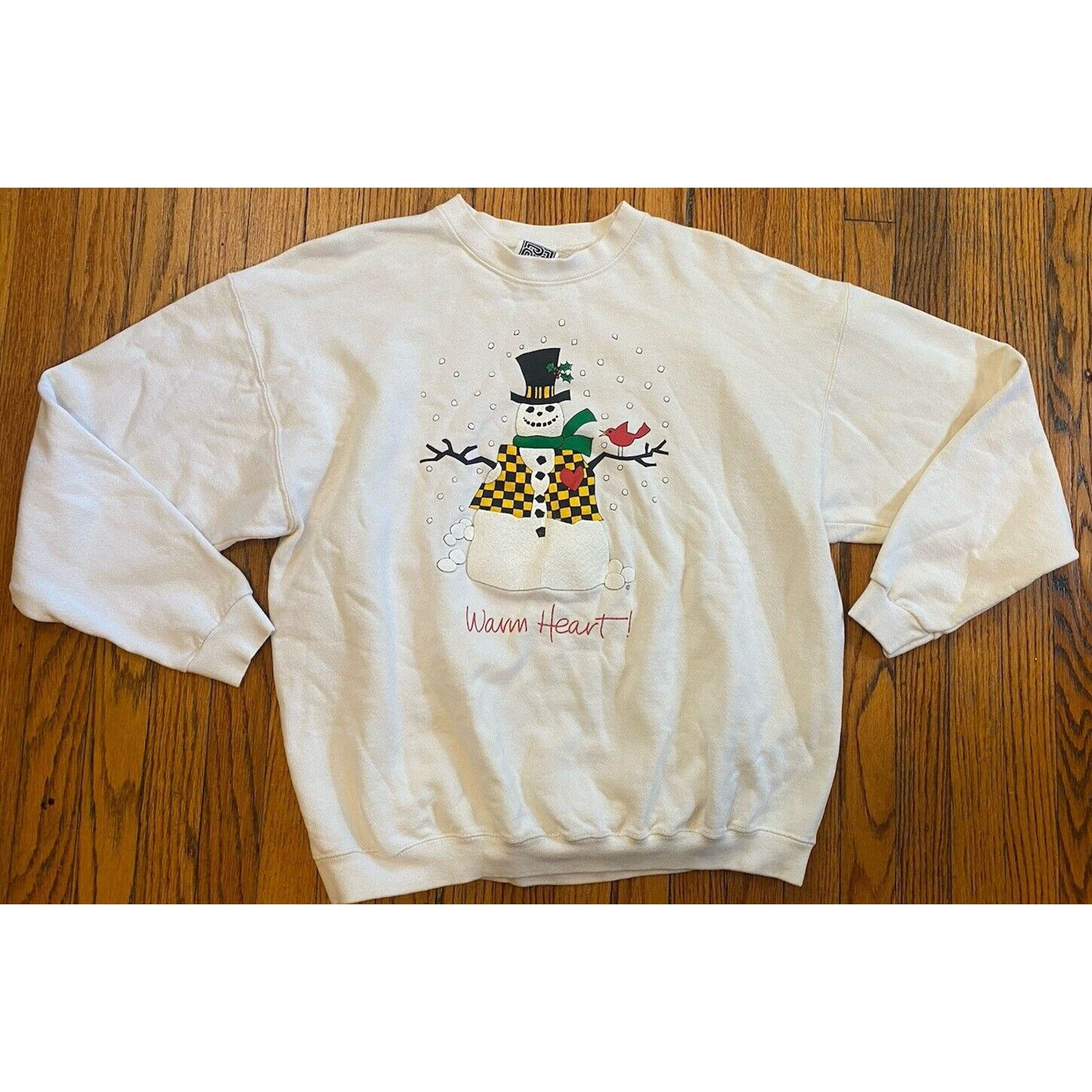 Vintage Vintage USA Snowman Sweatshirt Mens Women’s Large Cream Size US L / EU 52-54 / 3 - 2 Thumbnail