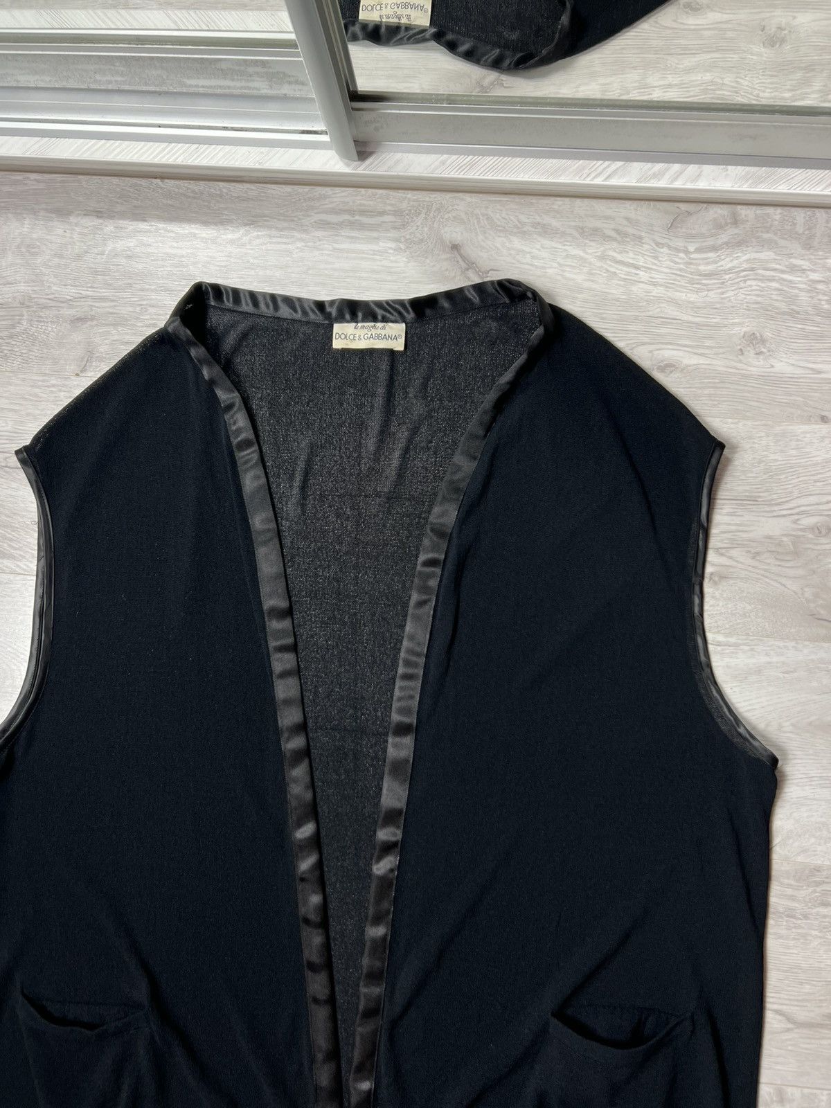 Dolce & Gabbana Le Maglite Di Dolce & Gabbana Open Front Sleeveless Cardigan Size L / US 10 / IT 46 - 3 Thumbnail