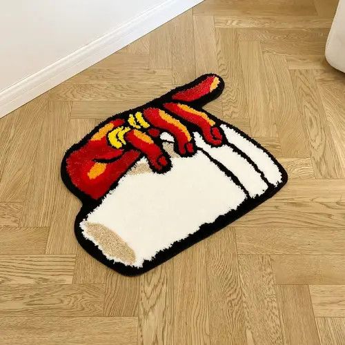 Handmade Yuuko x Shi Design Fluffy Tufted Bedroom Carpet Rug Size ONE SIZE - 5 Thumbnail