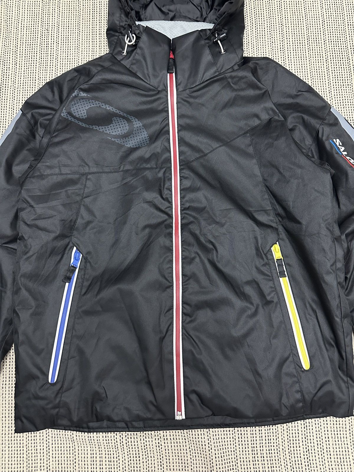 Salomon × Vintage 💰OFFER💰💥 SALOMON Black Hoodie Ski / Outdoor Jacket Size US M / EU 48-50 / 2 - 2 Thumbnail