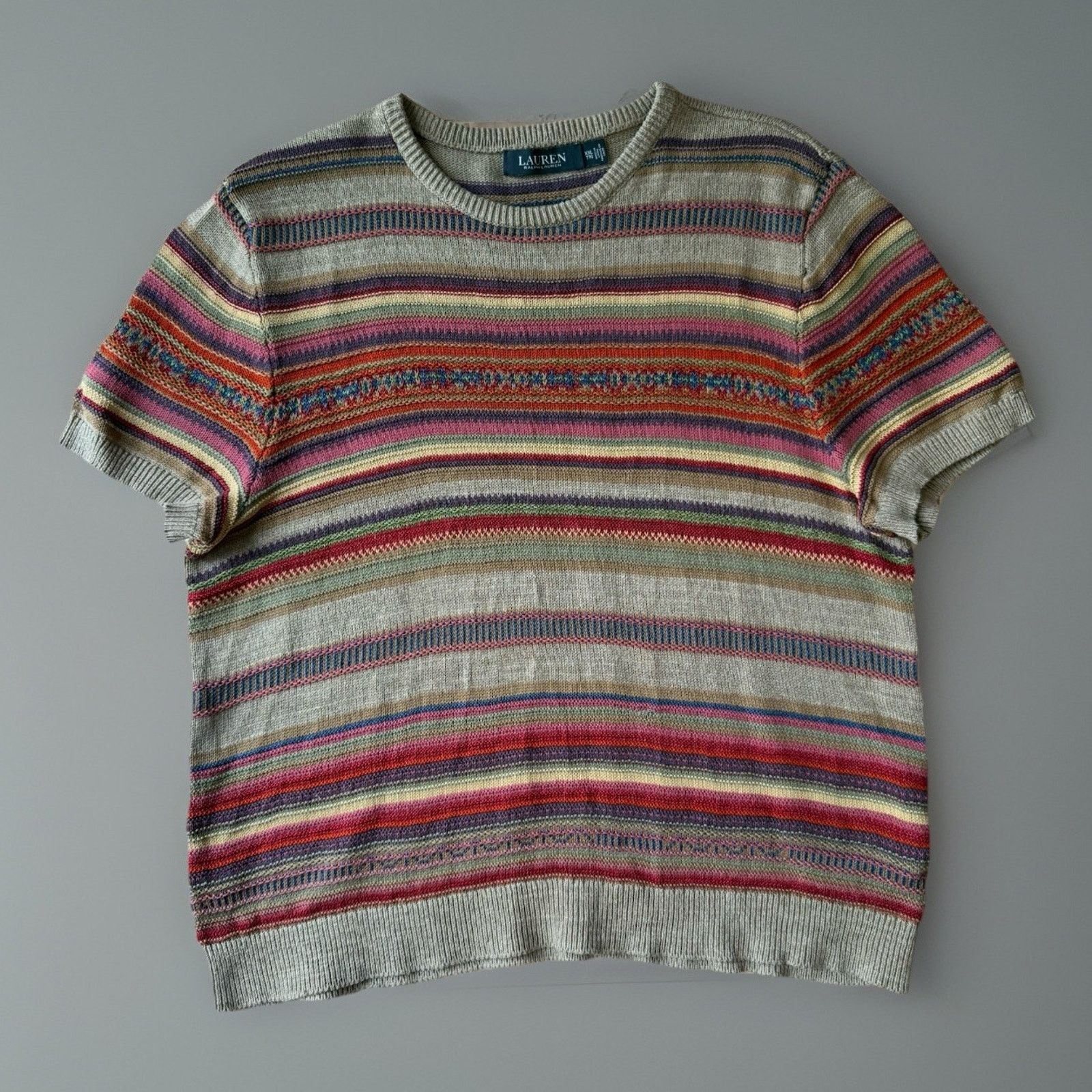 Lauren Ralph Lauren Lauren Ralph Lauren Fair Isle Sweater 2XL Multicolor Striped Size XXL / US 16-18 / IT 52-54 - 1 Thumbnail