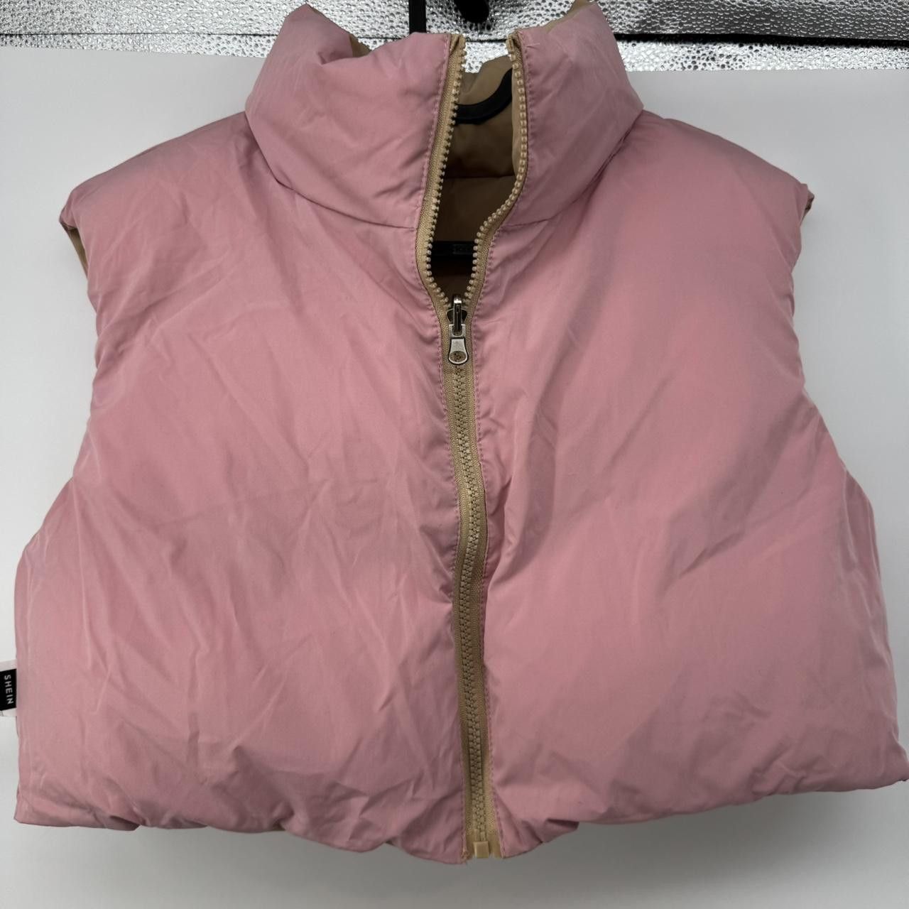 The Unbranded Brand Reversible Puffer Vest Womens Beige Size M / US 6-8 / IT 42-44 - 2 Thumbnail