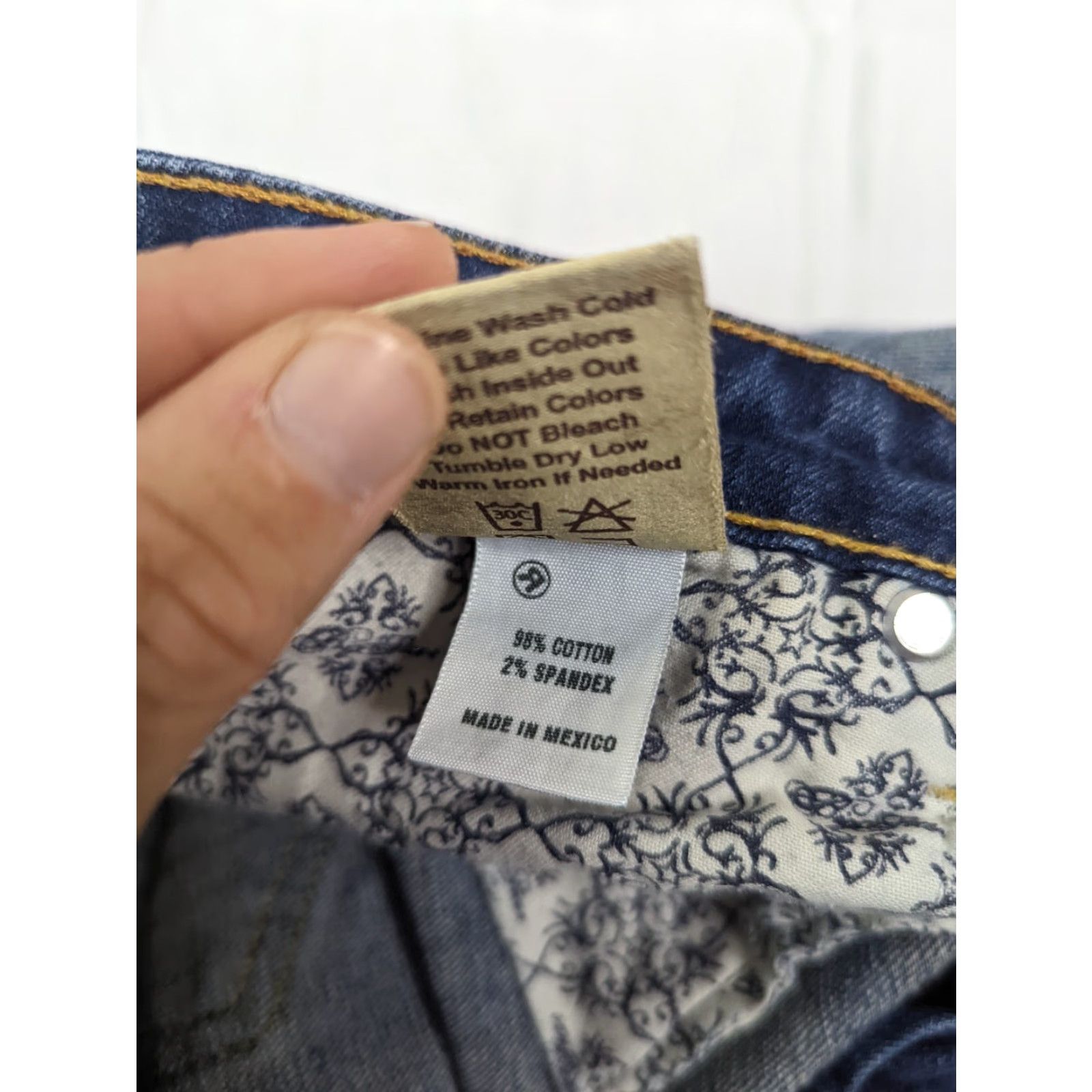 Denime BIG STAR Jeans Remy 31L Bootcut Denim M3J Women 32x34 Mid Rise Stretch Blue Stars Pants Size 24" / US 00 / IT 34 - 4 Thumbnail