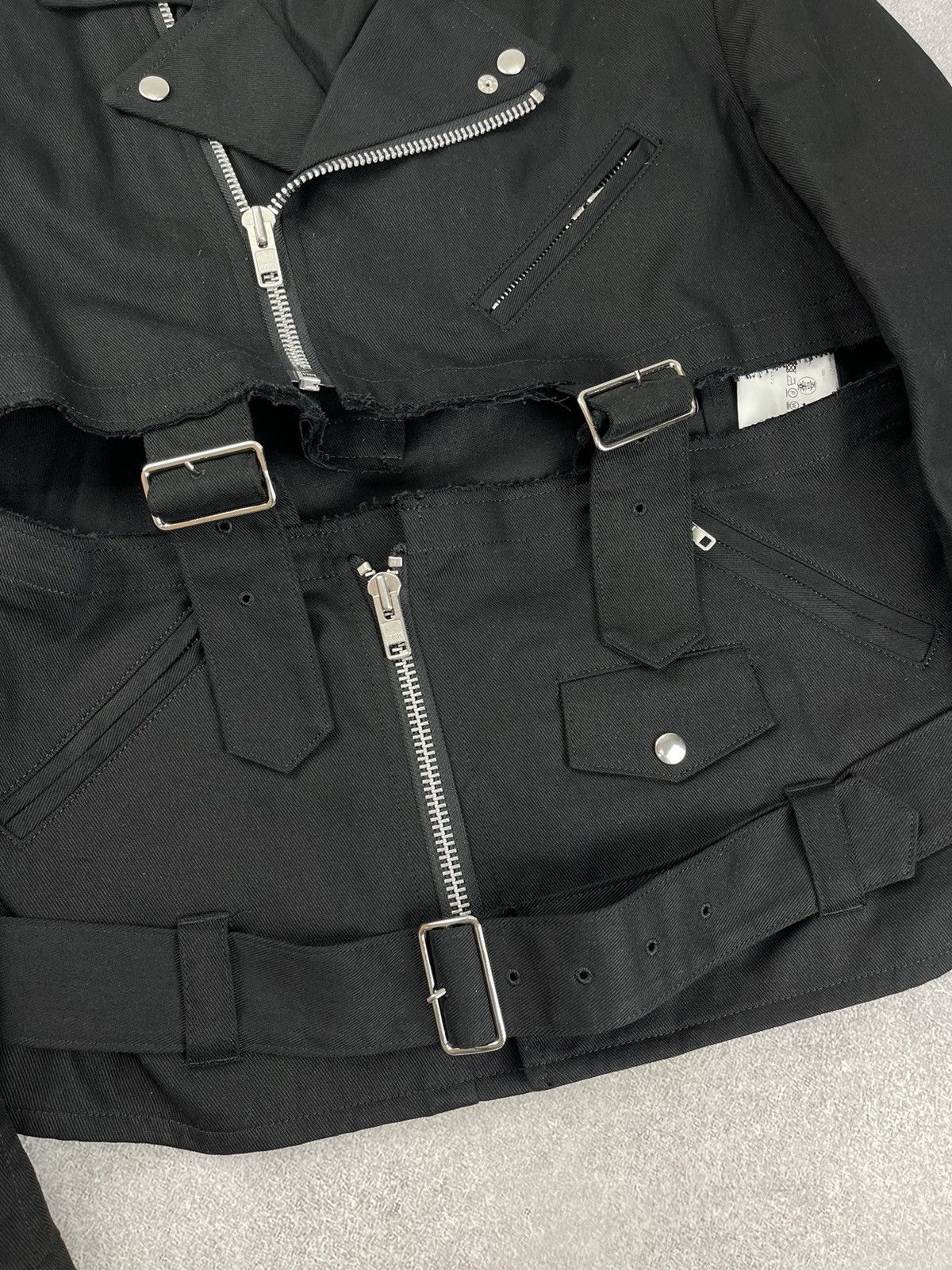 Comme des Garcons × Comme des Garcons Black × Japanese Brand Comme des Garcons Black Bondage Biker Moto Jacket Men’s Size US XL / EU 56 / 4 - 4 Thumbnail
