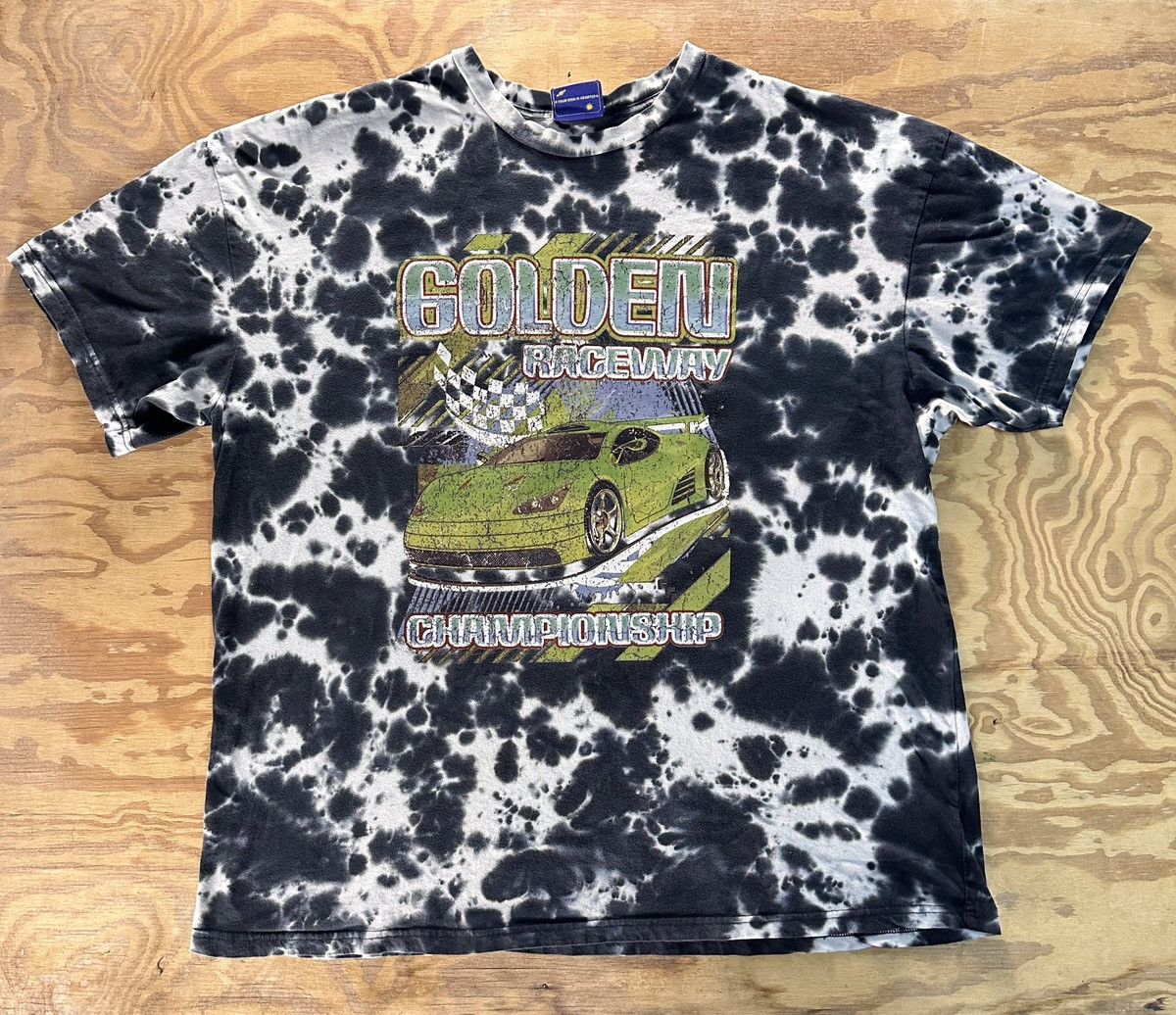 Designer TyeDye Coney Island Picnic GOLDEN RACEWAY CHAMPIONSHIP TEE . Size US XL / EU 56 / 4 - 1 Thumbnail