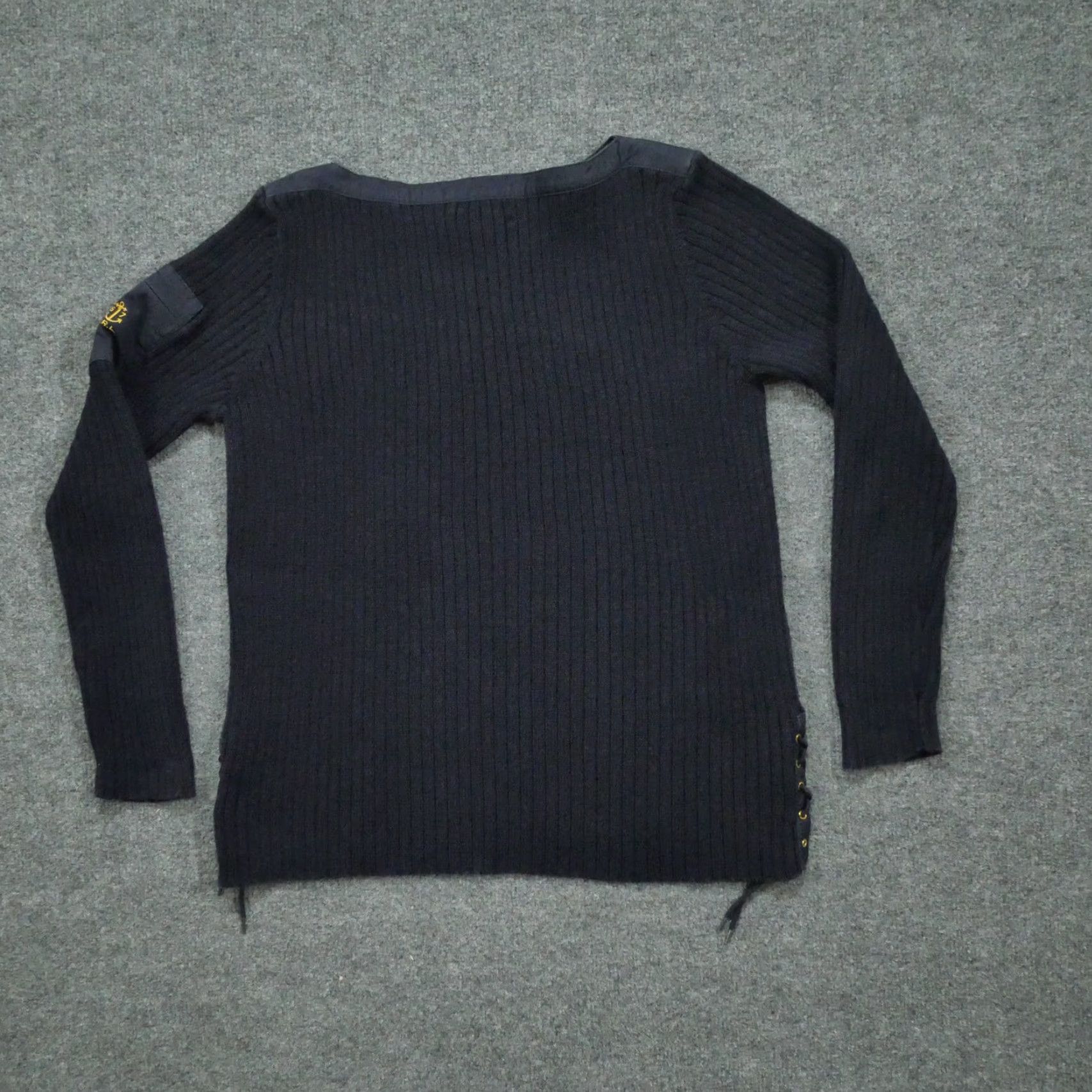 Ralph Lauren VINTAGE Ralph Lauren Sweater Womens Medium Blue Pullover Ribbed Cotton Side Tie Y2K Men? Size M / US 6-8 / IT 42-44 - 6 Thumbnail