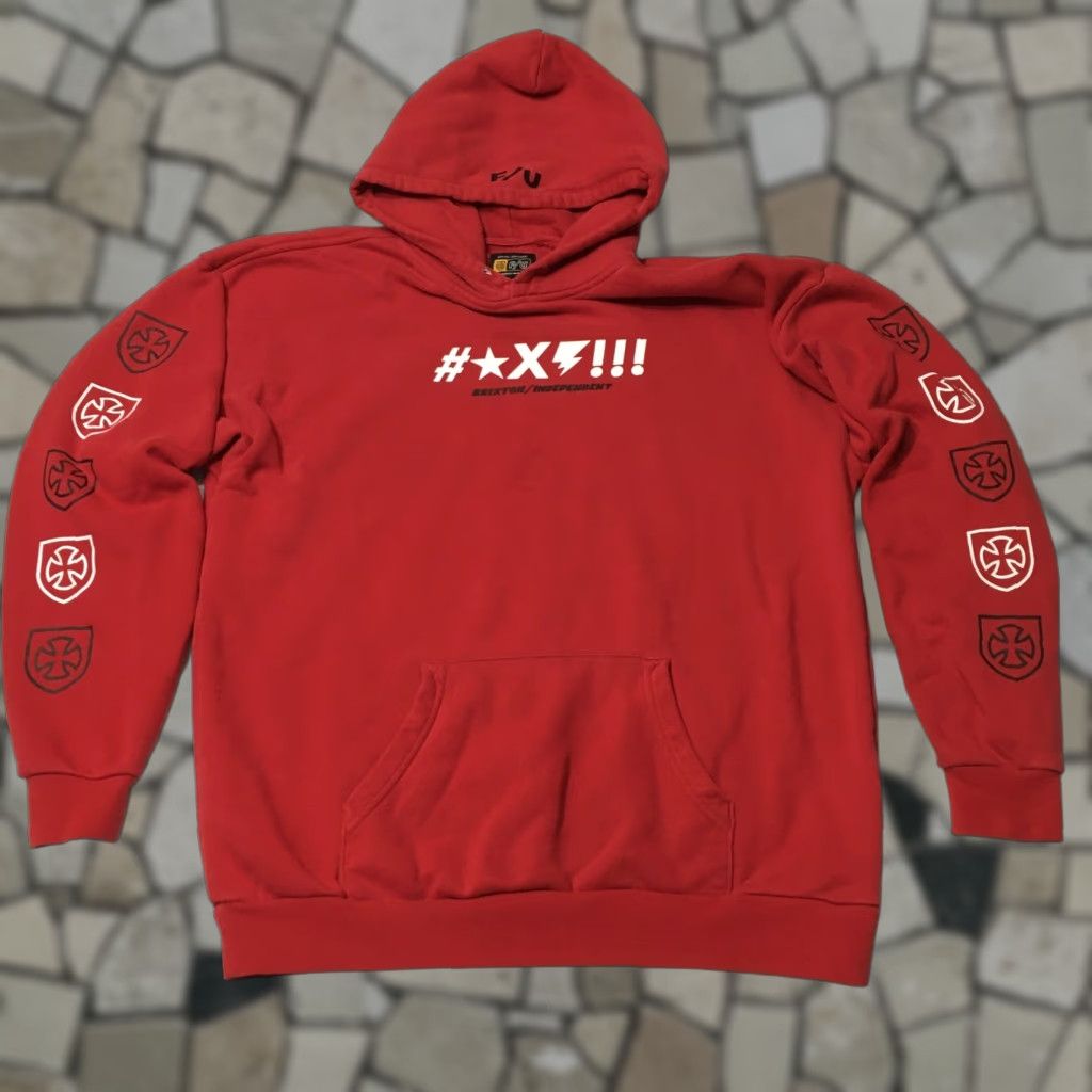Brixton VINTAGE BRIXTON INDEPENDENT SHINE HOODED SWEATSHIRT RED M MEDIUM Men Hoodie Shine Vintage Size US M / EU 48-50 / 2 - 1 Thumbnail
