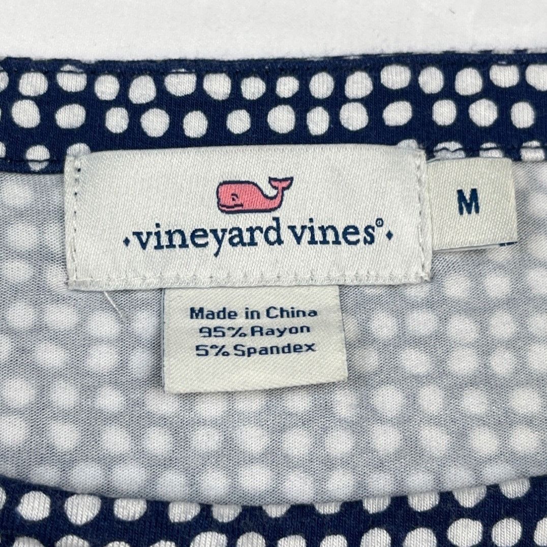 Vineyard Vines Vineyard Vine Women's Blue Dotted/Dress Shift Sz M SKU 4105 Size M / US 6-8 / IT 42-44 - 4 Thumbnail