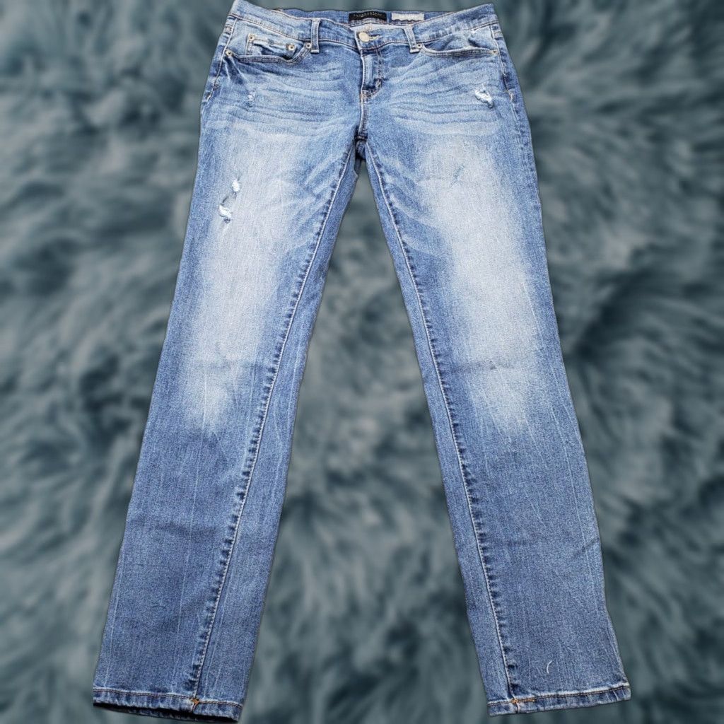 Vintage Aéropostale Jeans Women Size 12 Blue Denim Cotton 5 Pocket Stretch Skinny Size 12 Womens Size 34" / US 12 / IT 48 - 1 Thumbnail