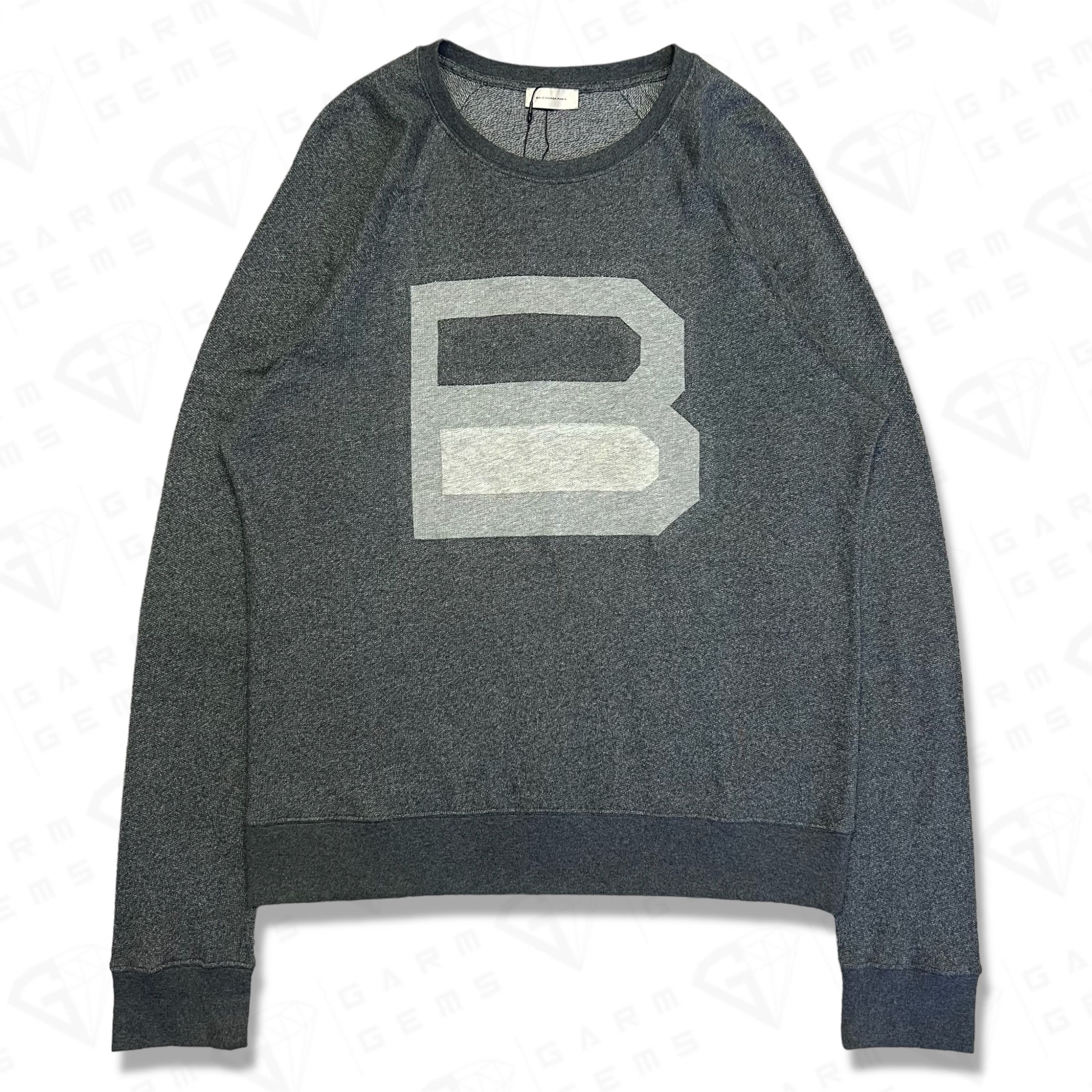 Balenciaga Balenciaga B Logo Knit Sweatshirt Size US XL / EU 56 / 4 - 1 Thumbnail