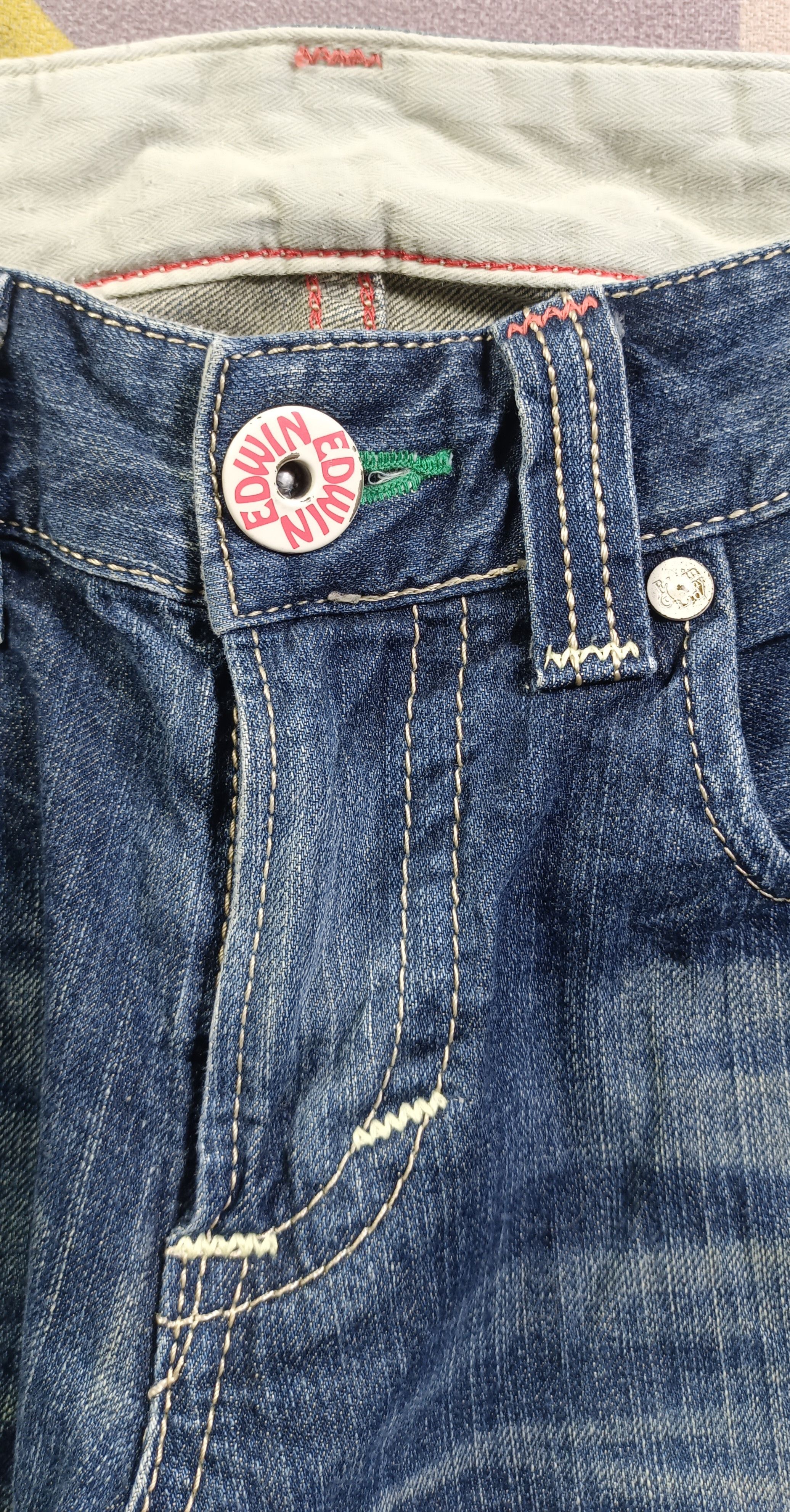 Edwin × If Six Was Nine Vintage🔥Edwin Exclusive Vintage Distressed Jeans Size 32" / US 10 / IT 46 - 8 Thumbnail