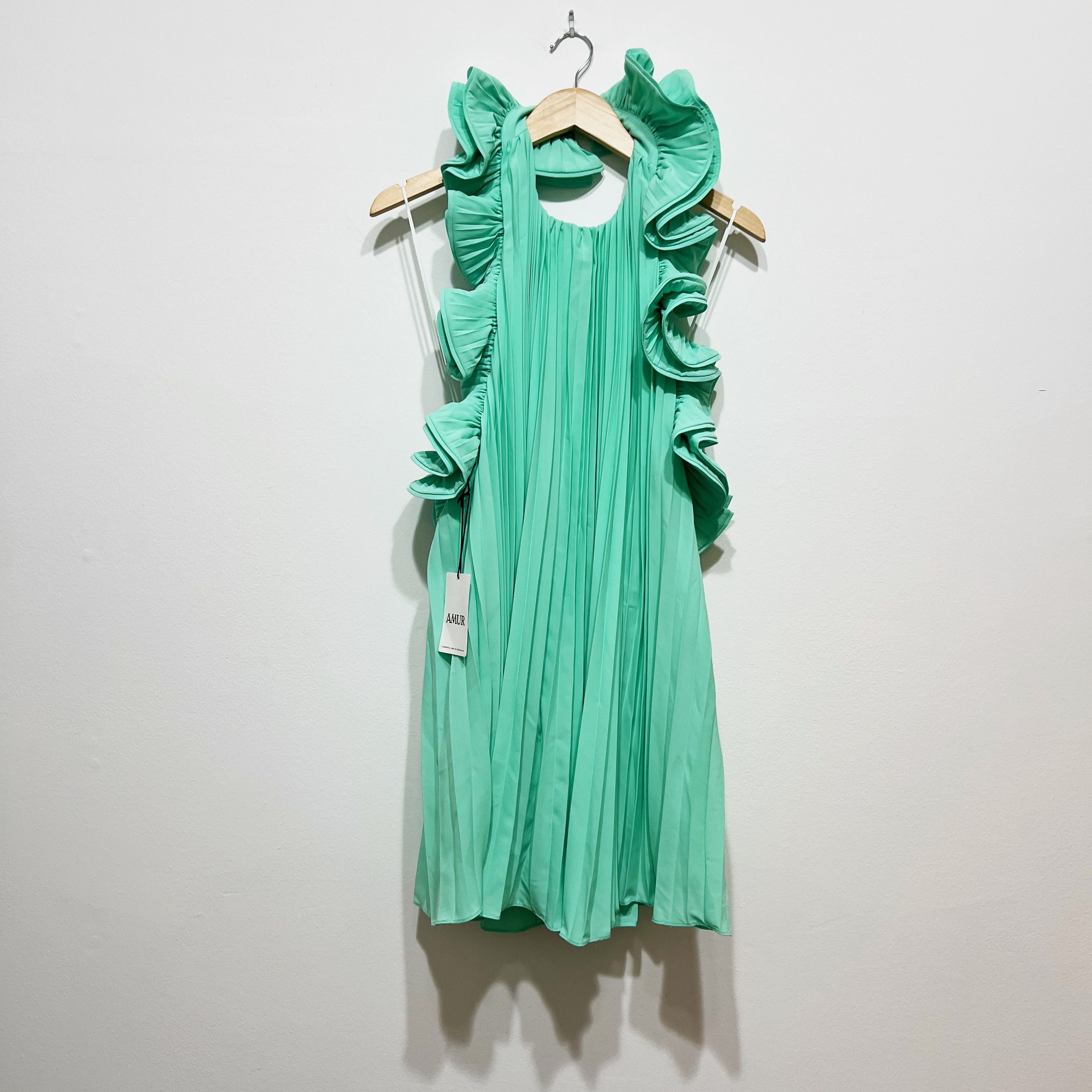Amur NEW Amur Mimi Pleated Ruffle Backless Size S / US 4 / IT 40 - 1 Thumbnail