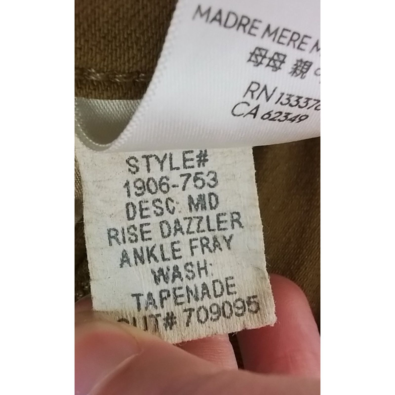 MOTHER Mother The Mid Rise Dazzler Jeans Women's 24 Brown Ankle Size 24" / US 00 / IT 34 - 9 Thumbnail