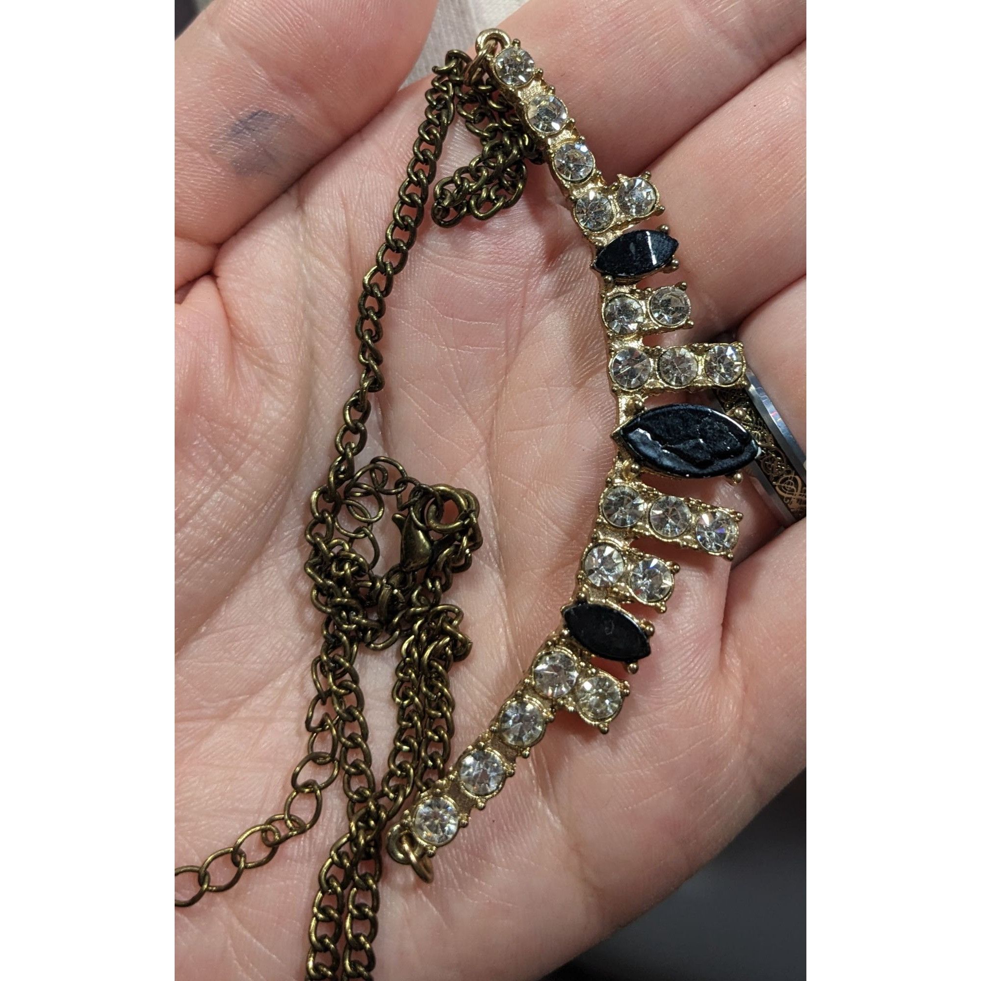 Other Vintage Glam Rhinestone Statement Formal Necklace Size ONE SIZE - 3 Thumbnail