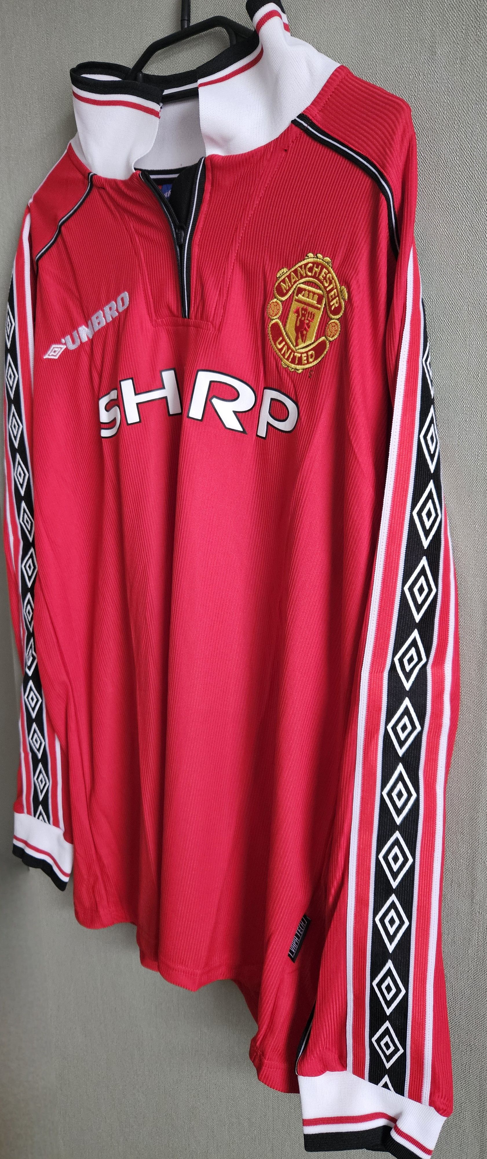 Other Beckham 7 Manchester 1998/1999 Vintage Soccer Jersey trikot Size US L / EU 52-54 / 3 - 6 Thumbnail