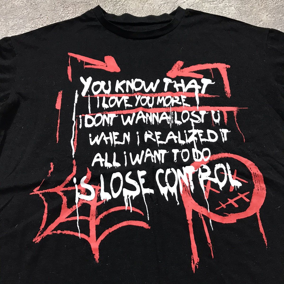 Vintage Vintage Y2K Graphic Tee Spider Web Slogan Grunge Streetwear Size US L / EU 52-54 / 3 - 3 Thumbnail