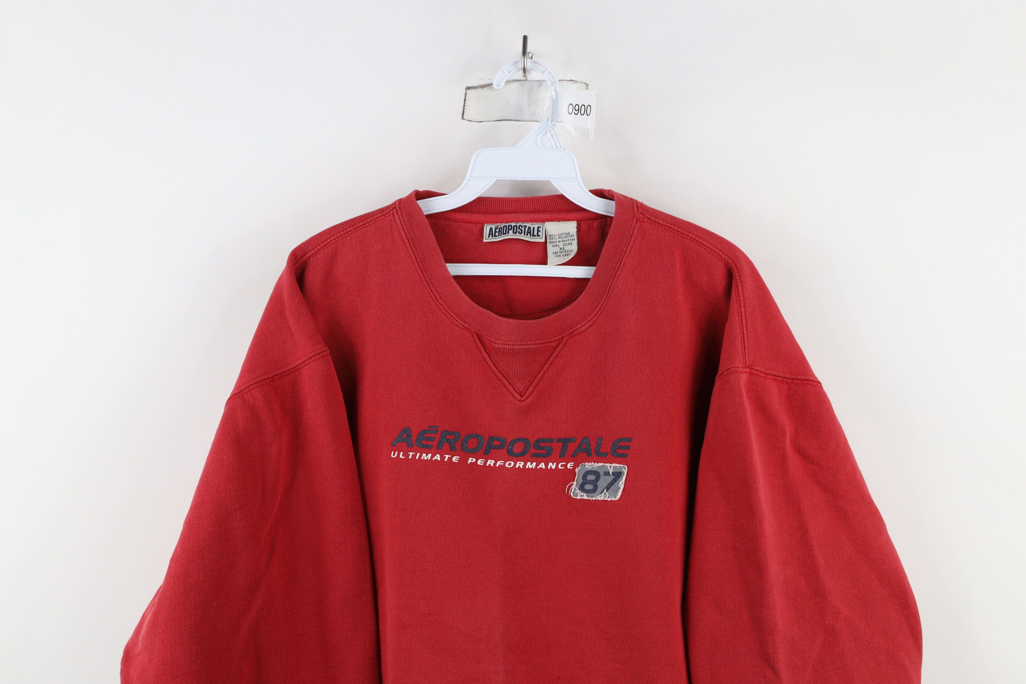 Aeropostale × Vintage Vintage Y2K 90s Aeropostale Spell Crewneck Sweatshirt Red Size US XL / EU 56 / 4 - 2 Thumbnail