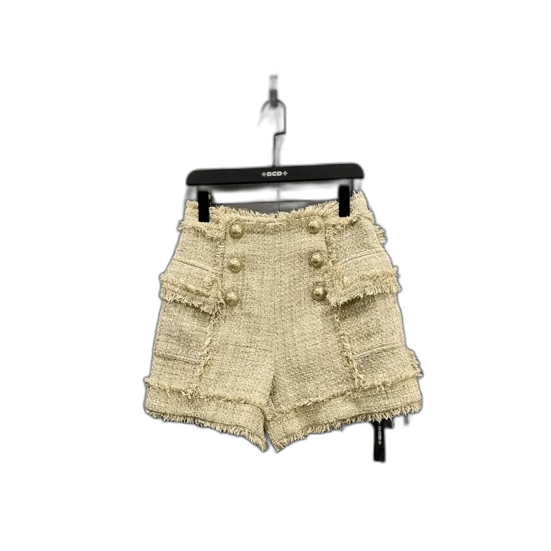 Balmain Balmain Woven Button-Front Shorts Size 38-yf Size US 38 / EU 54 - 1 Thumbnail