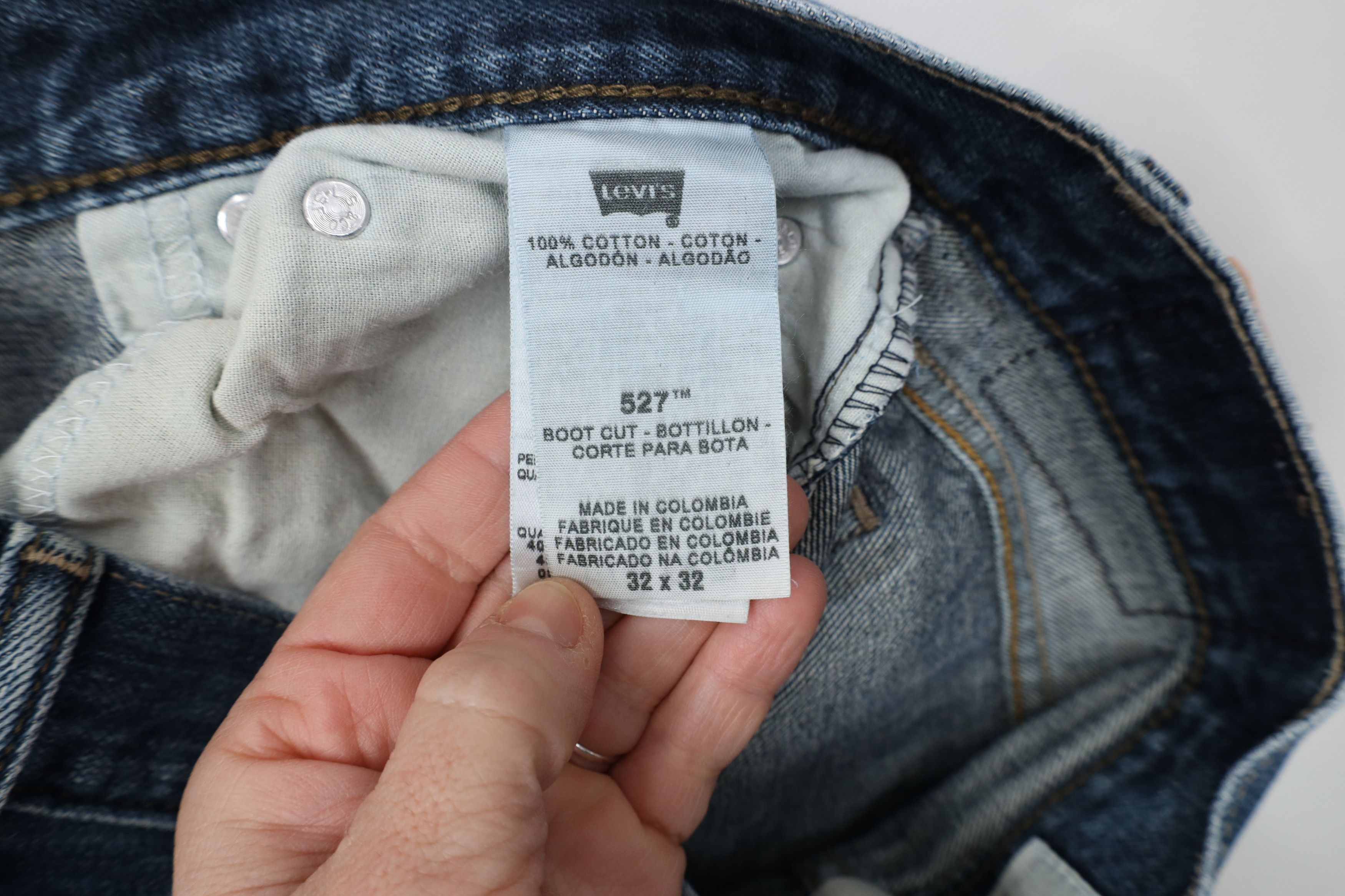 Levi's Vintage Y2K Levis 527 Cut Flared Wide Leg Denim Jeans Blue Size US 32 / EU 48 - 10 Thumbnail