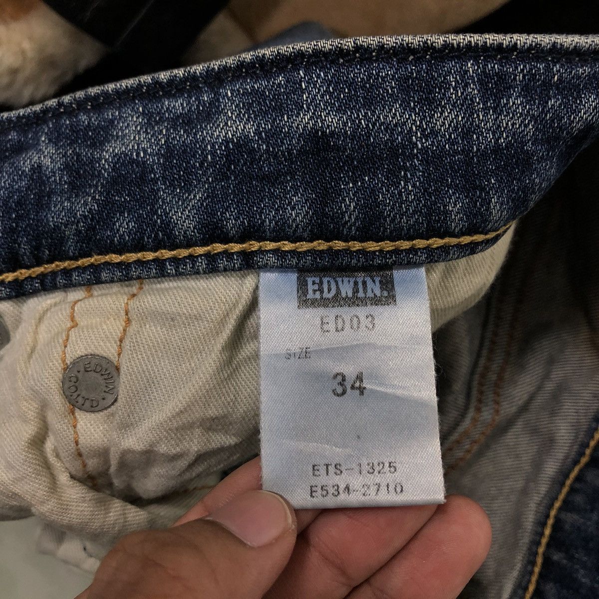 Japanese Brand 🔥90’s Vintage Distressed Denim Jeans Edwin Size US 34 / EU 50 - 14 Thumbnail
