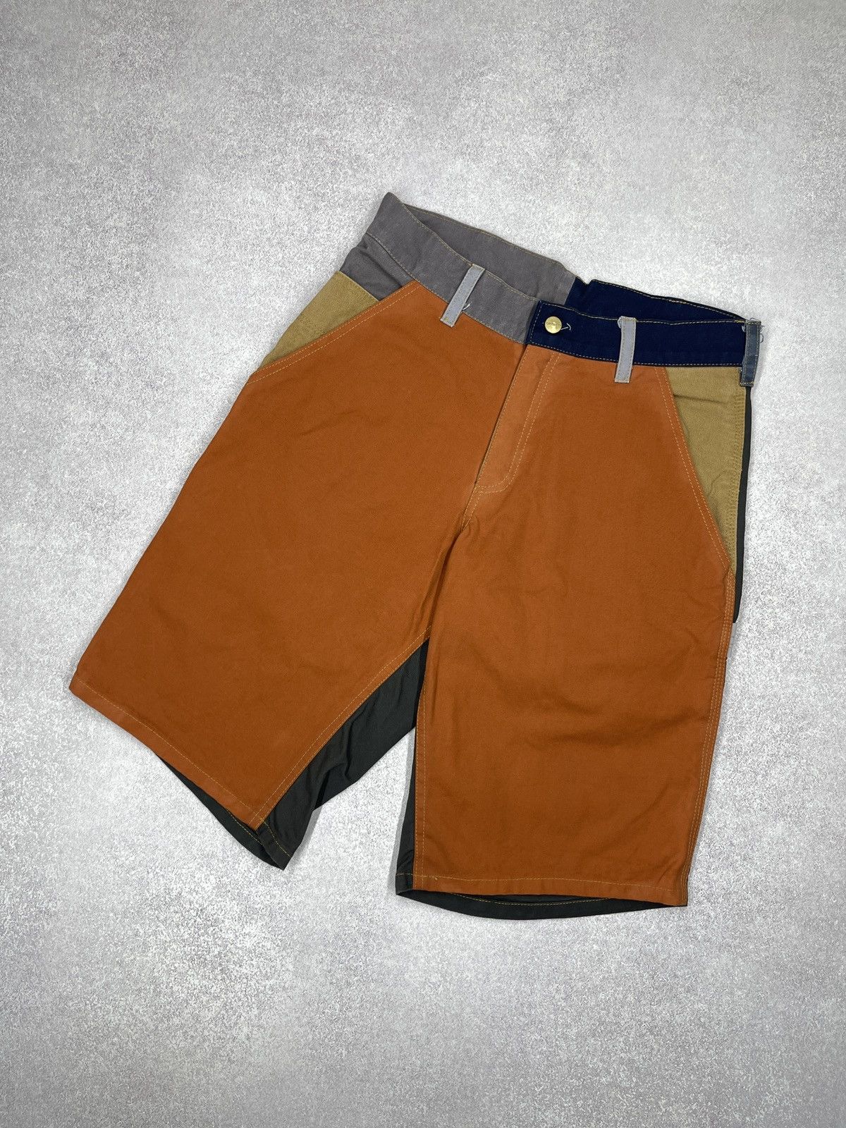 Carhartt Mens Carhartt Carpenter Reworked Patchwork Shorts Stitched Size US 30 / EU 46 - 7 Thumbnail