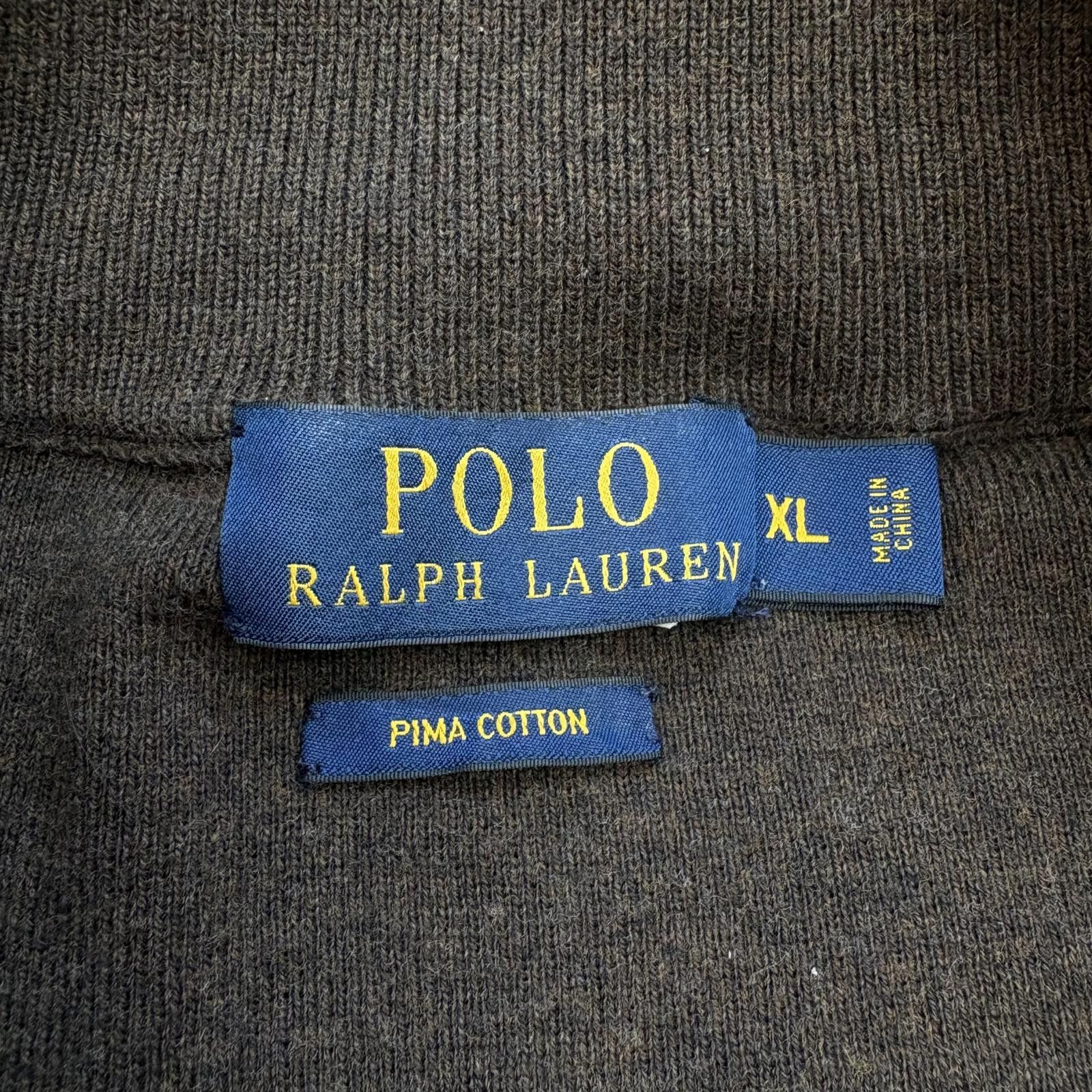 Polo Ralph Lauren Polo Ralph Lauren Chocolate Brown 1/4 Zip Sweater Vest Size US XL / EU 56 / 4 - 3 Thumbnail