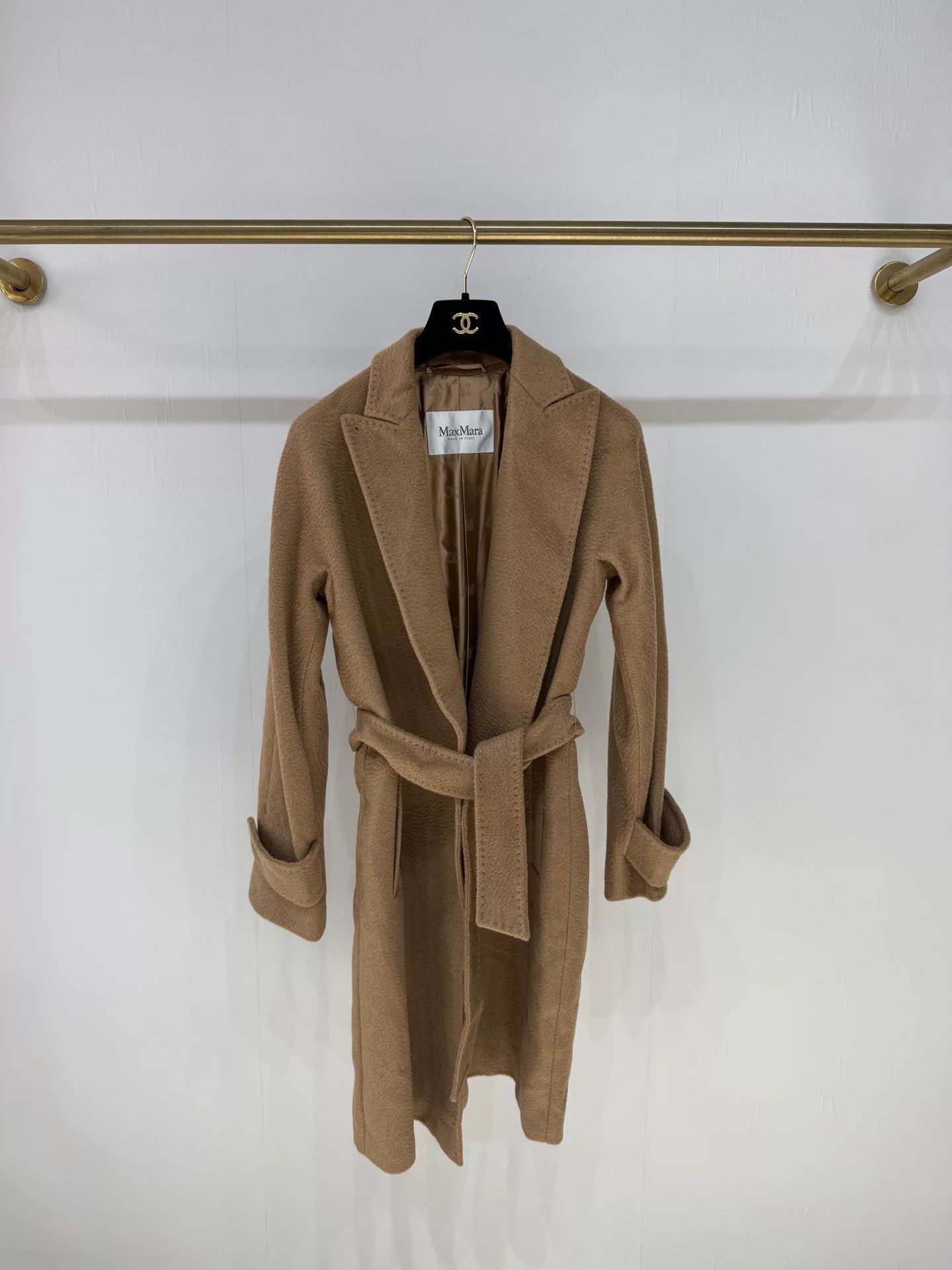 Max Mara maxmara camel wool coat with wave texture Size US M / EU 48-50 / 2 - 1 Thumbnail