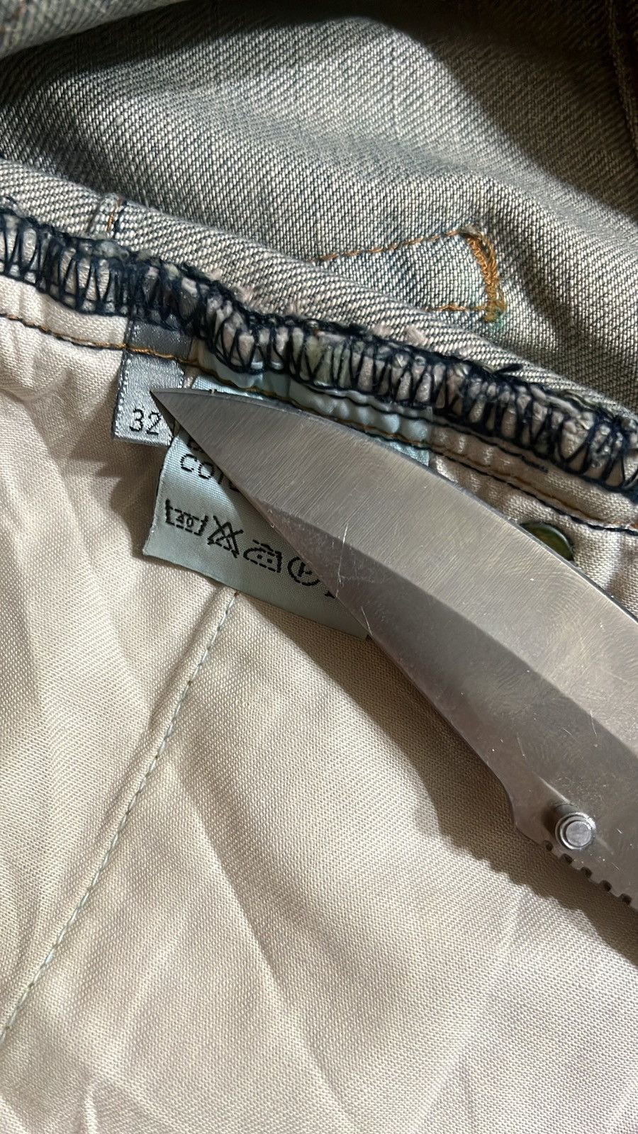 Dior × Hedi Slimane Dior SS04 Dirty Blue / Bleu Claire Waxed Clawmark Denims Size US 32 / EU 48 - 8 Thumbnail