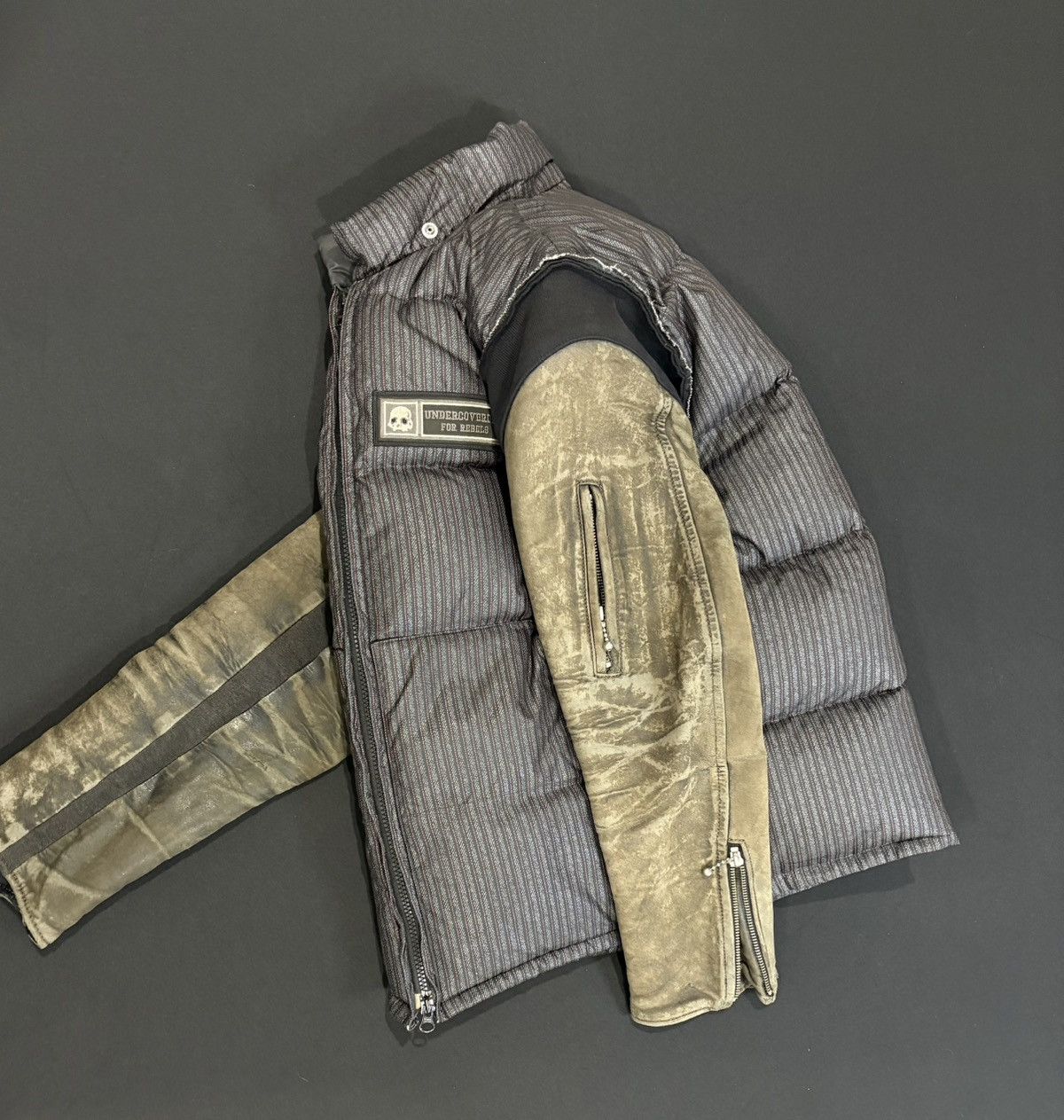 Undercover Undercover AW05 Hybrid Leather Puffer Jacket Size US M / EU 48-50 / 2 - 3 Thumbnail