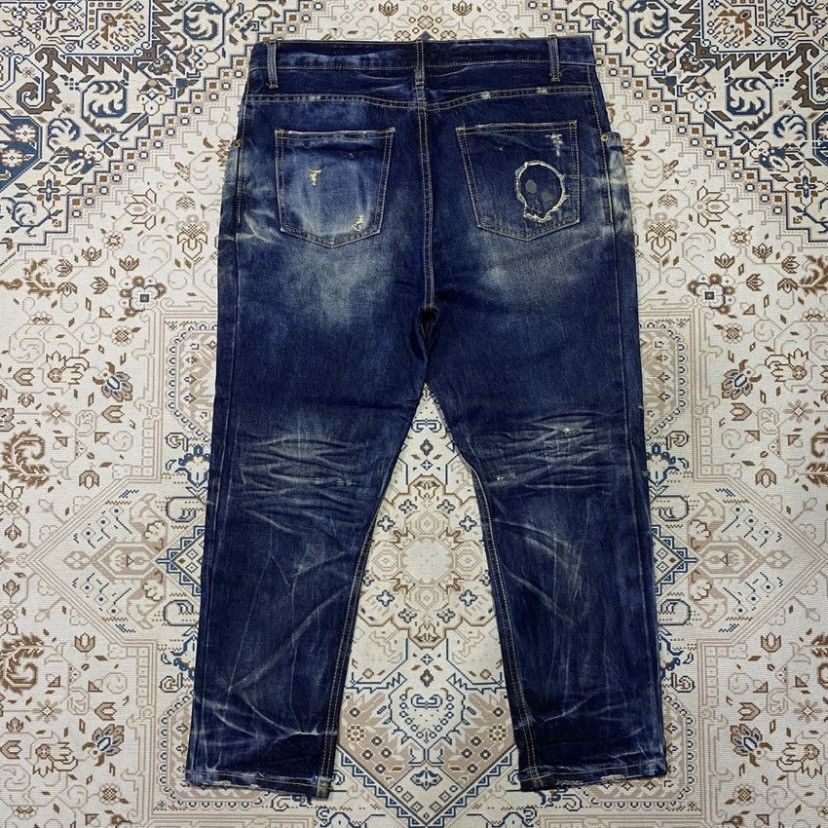 Japanese Brand 2000s y2k slinky distressed skullism jeans iswn lgb style Size US 36 / EU 52 - 1 Thumbnail
