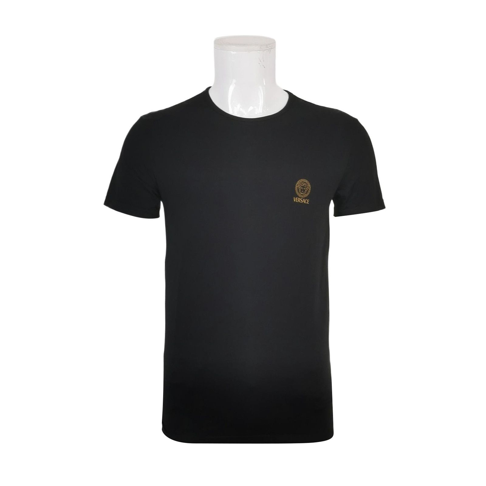 Versace Versace Black Greaca Logo Short-Sleeve T-Shirt Size US L / EU 52-54 / 3 - 1 Thumbnail