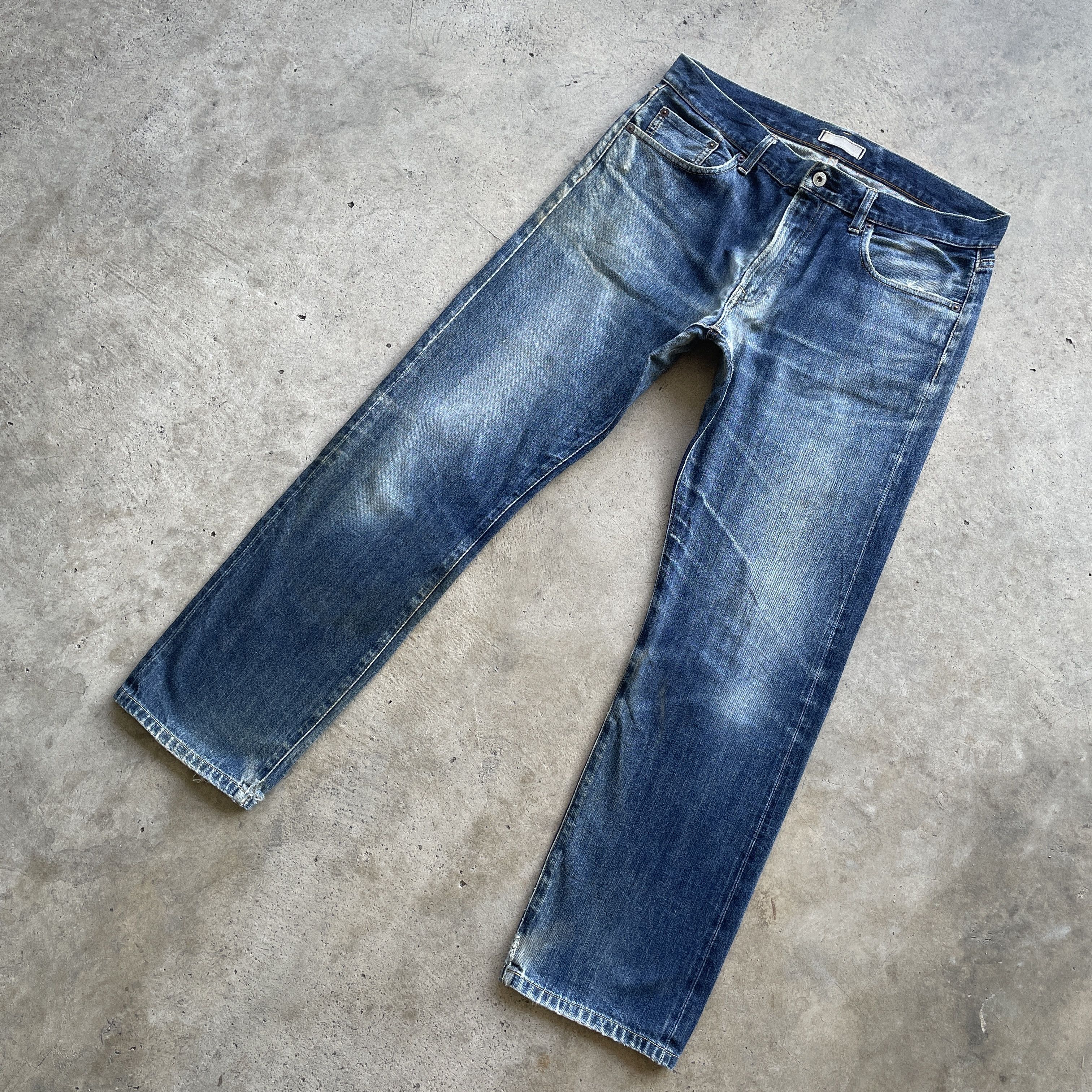 Japanese Brand Vintage Japanese Brand Faded Jeans Denim Pants W35 Size US 35 - 1 Thumbnail