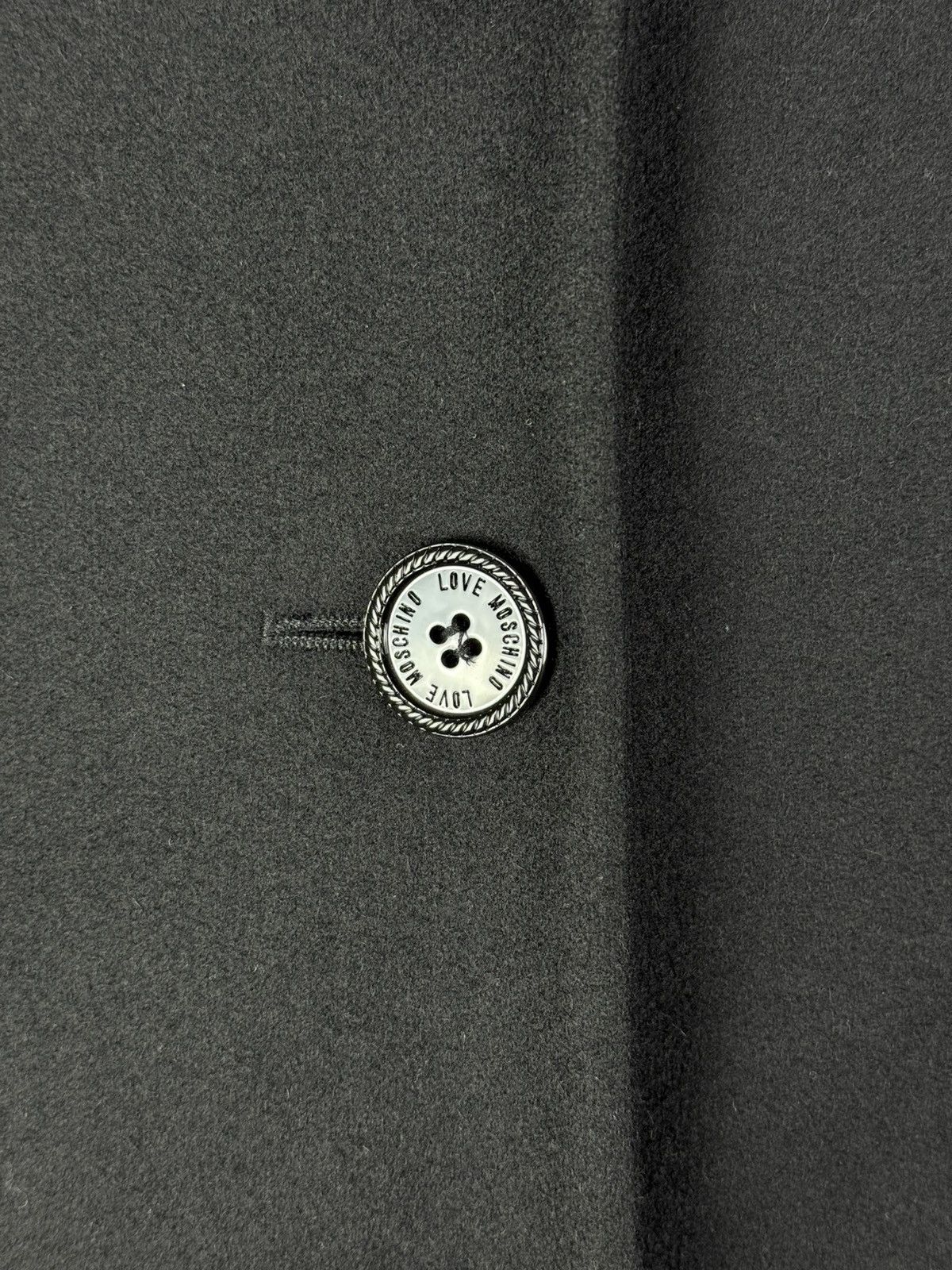 Love Moschino Love Moschino Black Wool Jackets & Women's Coat Size M / US 6-8 / IT 42-44 - 8 Thumbnail
