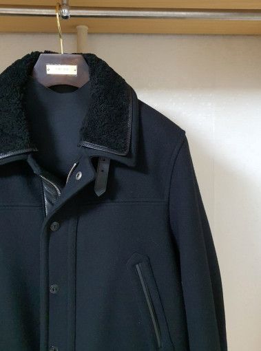 Tom Ford o1sm1stk0824 Sharing Collar Melton Wool Driving Coat Size US M / EU 48-50 / 2 - 3 Thumbnail