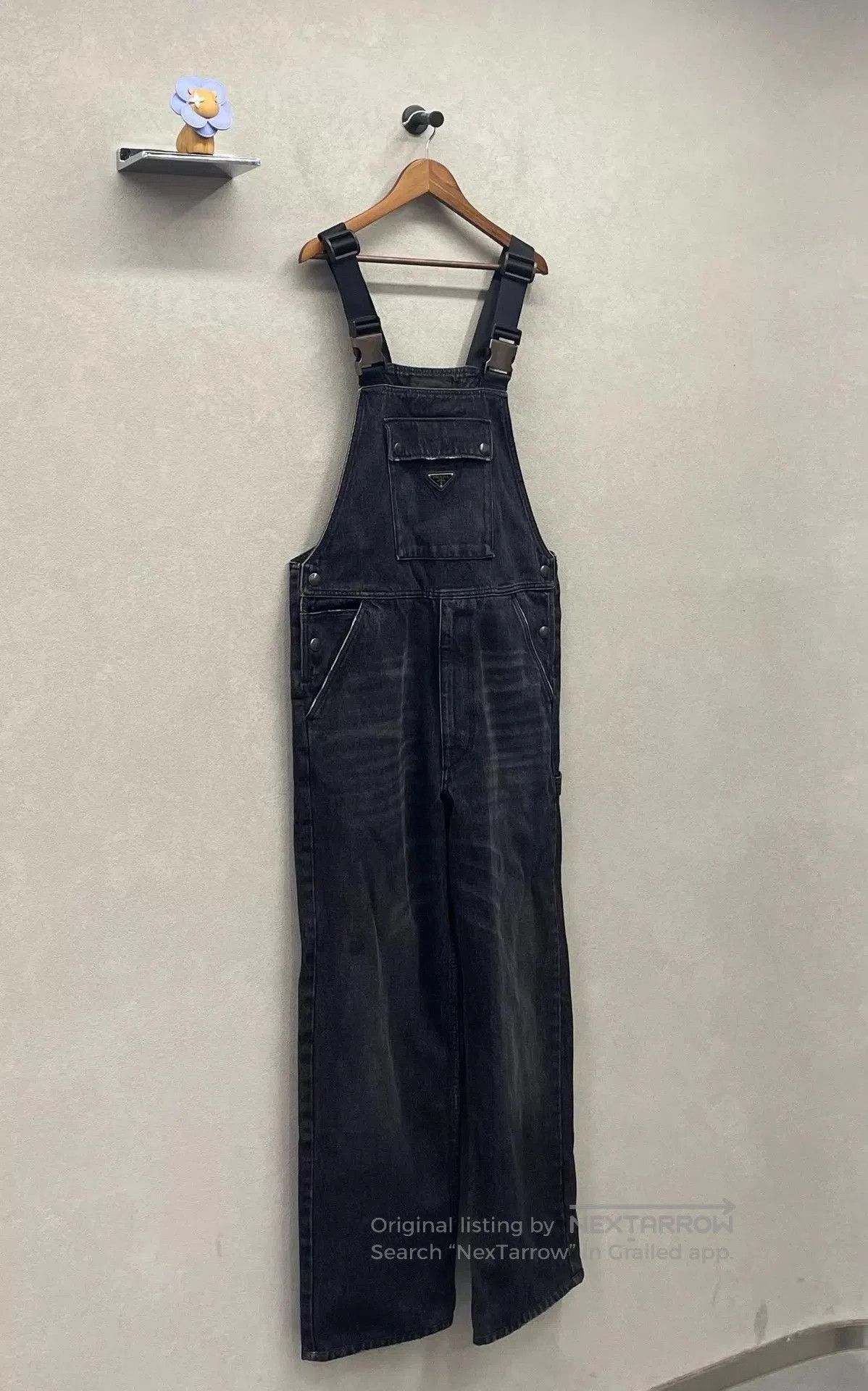 Prada Black Denim Overalls with Adjustable Straps. Size US 32 / EU 48 - 2 Thumbnail
