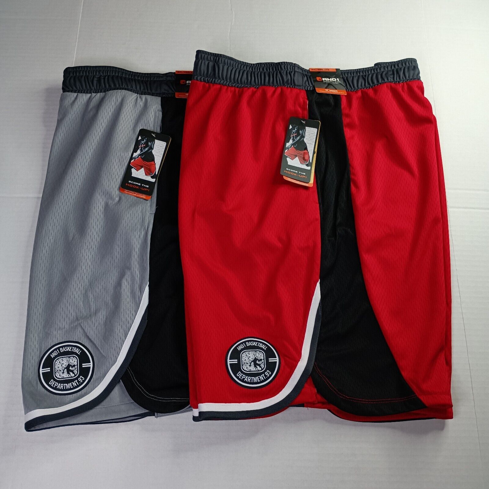 & Other Stories 2 AND1 Basketball Shorts Men's 2XL Red Black Gray 10" Inseam Size US 42 / EU 58 - 1 Thumbnail