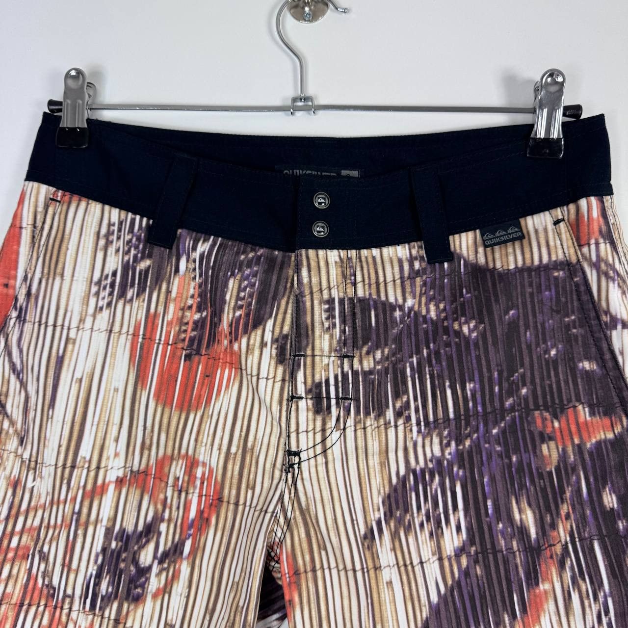 Quiksilver Quiksilver Board Shorts Vintage White Print Surf Swim Size S Size US 30 / EU 46 - 2 Thumbnail
