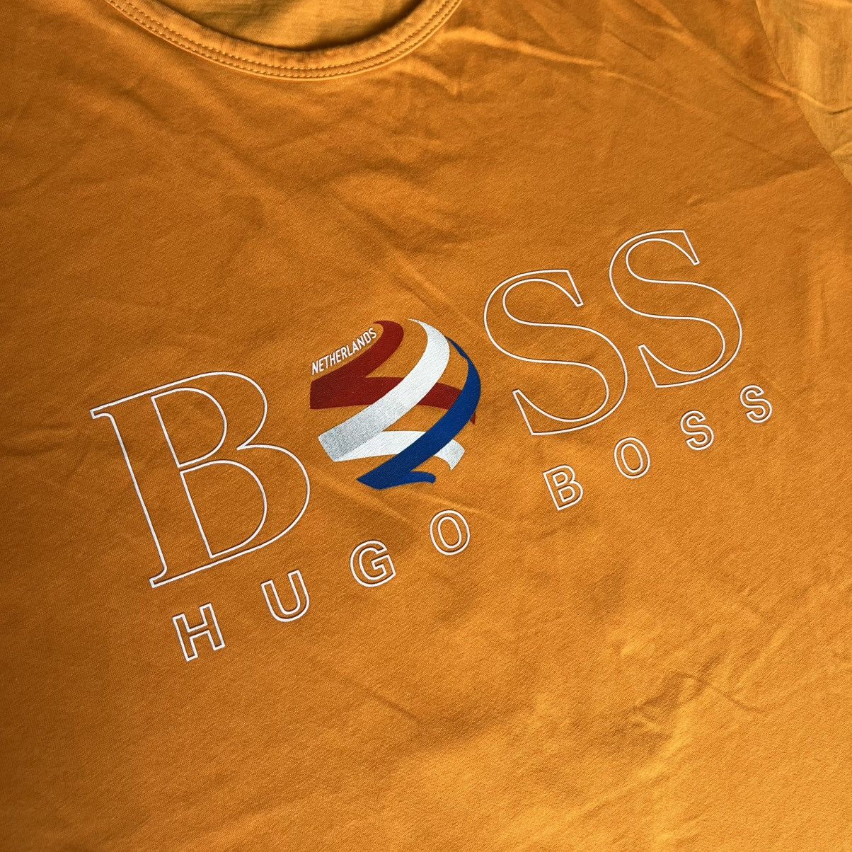 Hugo Boss Vintage 2014 Hugo Boss Netherlands Orange Boss Logo T Shirt Size US M / EU 48-50 / 2 - 5 Thumbnail