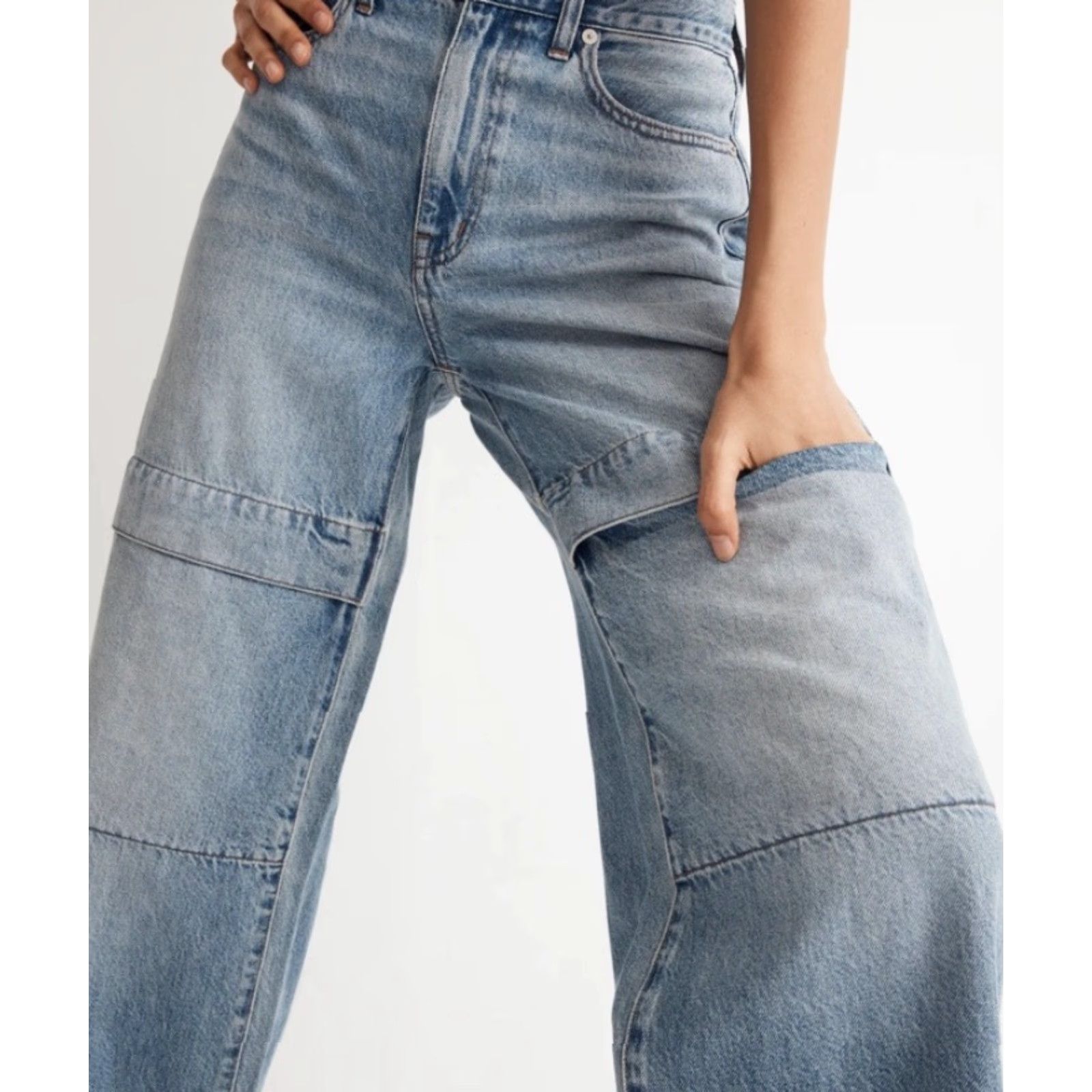 Madewell Madewell Jeans Superwide Leg Larkins Wash 100% Cotton Blue Size 26 Size 26" / US 2 / IT 38 - 3 Thumbnail