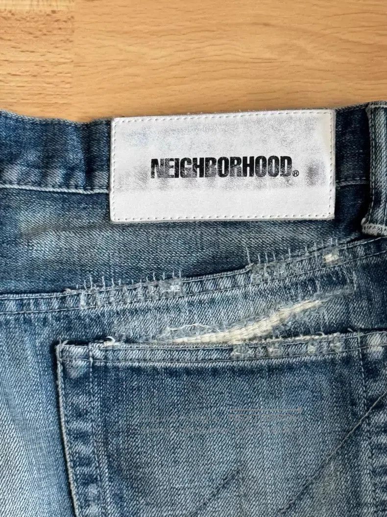 Neighborhood Neighborhood size L Ripped Destroyed Scratch Denim Jeans Size US 27 - 5 Thumbnail
