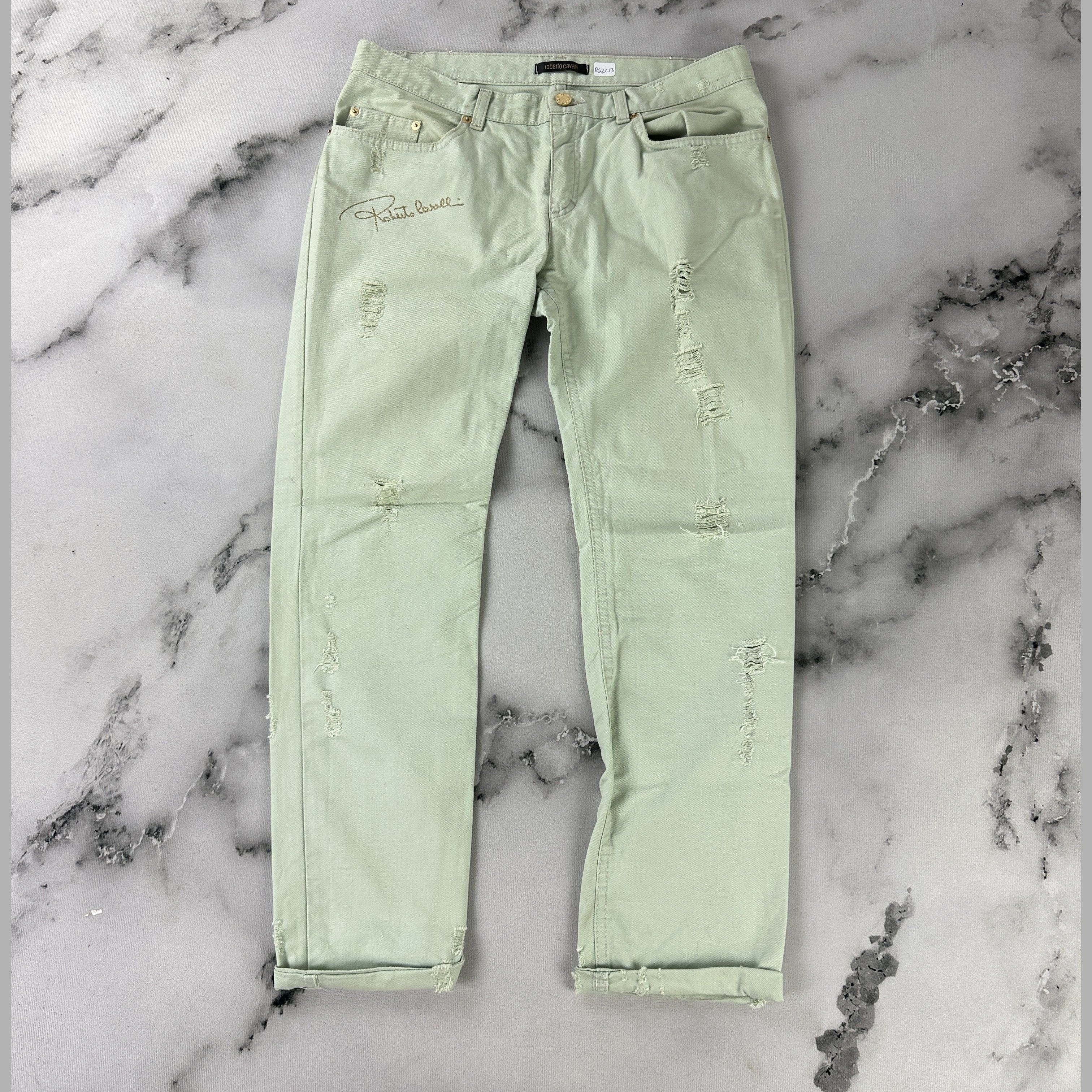 Roberto Cavalli Pantaloni Roberto Cavalli Logo Scritta – Taglia L Size 33" - 1 Thumbnail