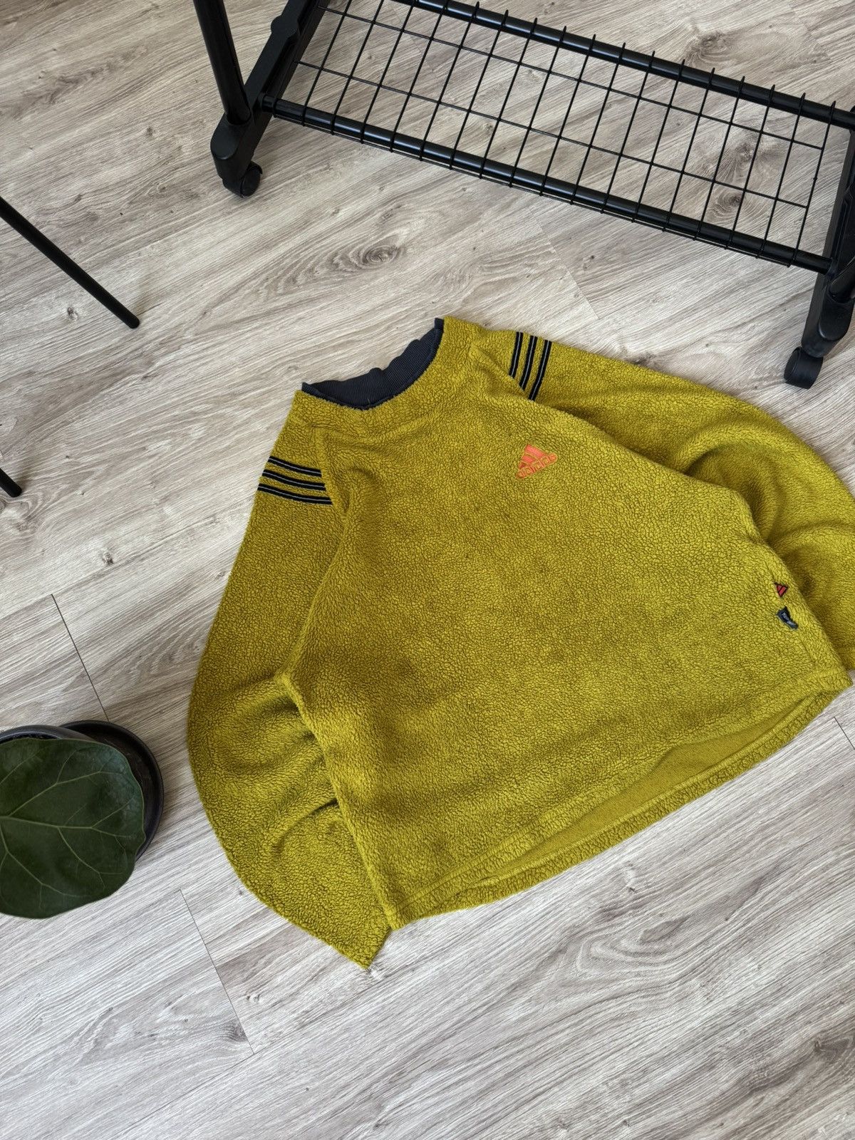 Vintage Vintage 90s Adidas Sherpa Fleece Sweatshirt Size US L / EU 52-54 / 3 - 2 Thumbnail