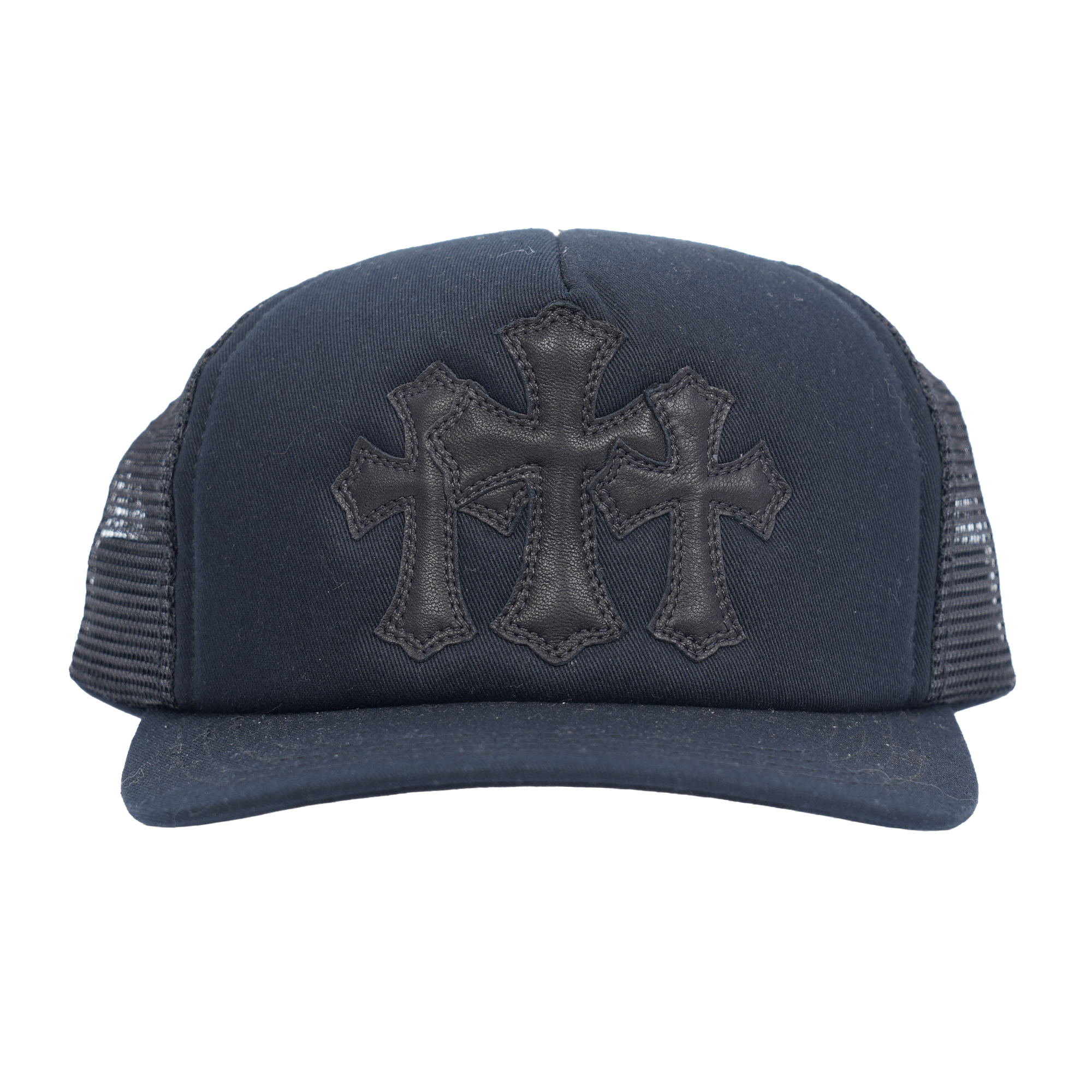 Chrome Hearts BLACK ON BLACK CEMETERY TRIPLE CROSS HAT Size ONE SIZE - 1 Thumbnail
