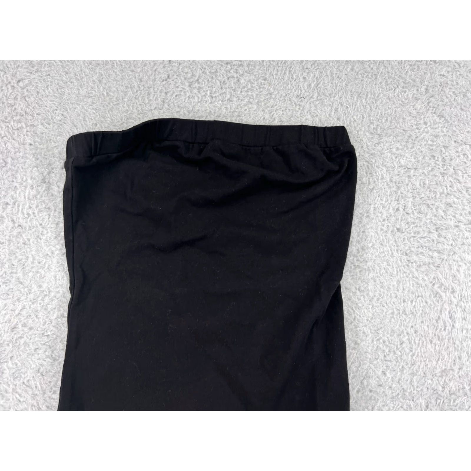 Vintage LA Made Skirt Womens Medium Black Jersey Fabric Cotton Stretch Elastic Waist Size M / US 6-8 / IT 42-44 - 5 Thumbnail