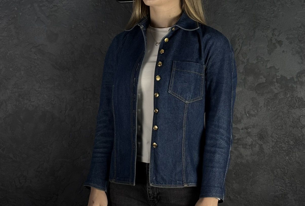 Dior Vintage CHRISTIAN DIOR BOUTIQUE Embroidered Denim Jacket Size M / US 6-8 / IT 42-44 - 2 Thumbnail