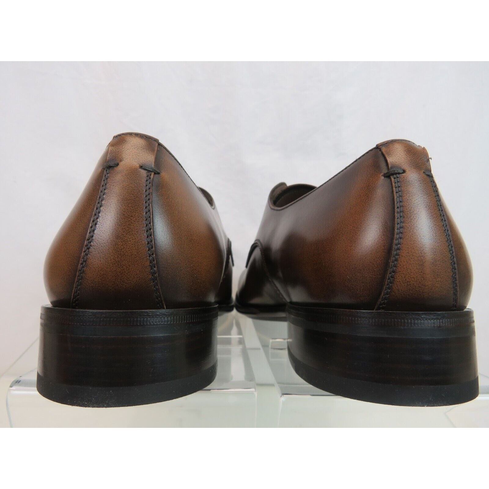 Salvatore Ferragamo FERRAGAMO DANIEL BURNISHED BROWN LEATHER LACE OXFORDS 9.5 E Size US 9.5 / EU 42-43 - 4 Thumbnail